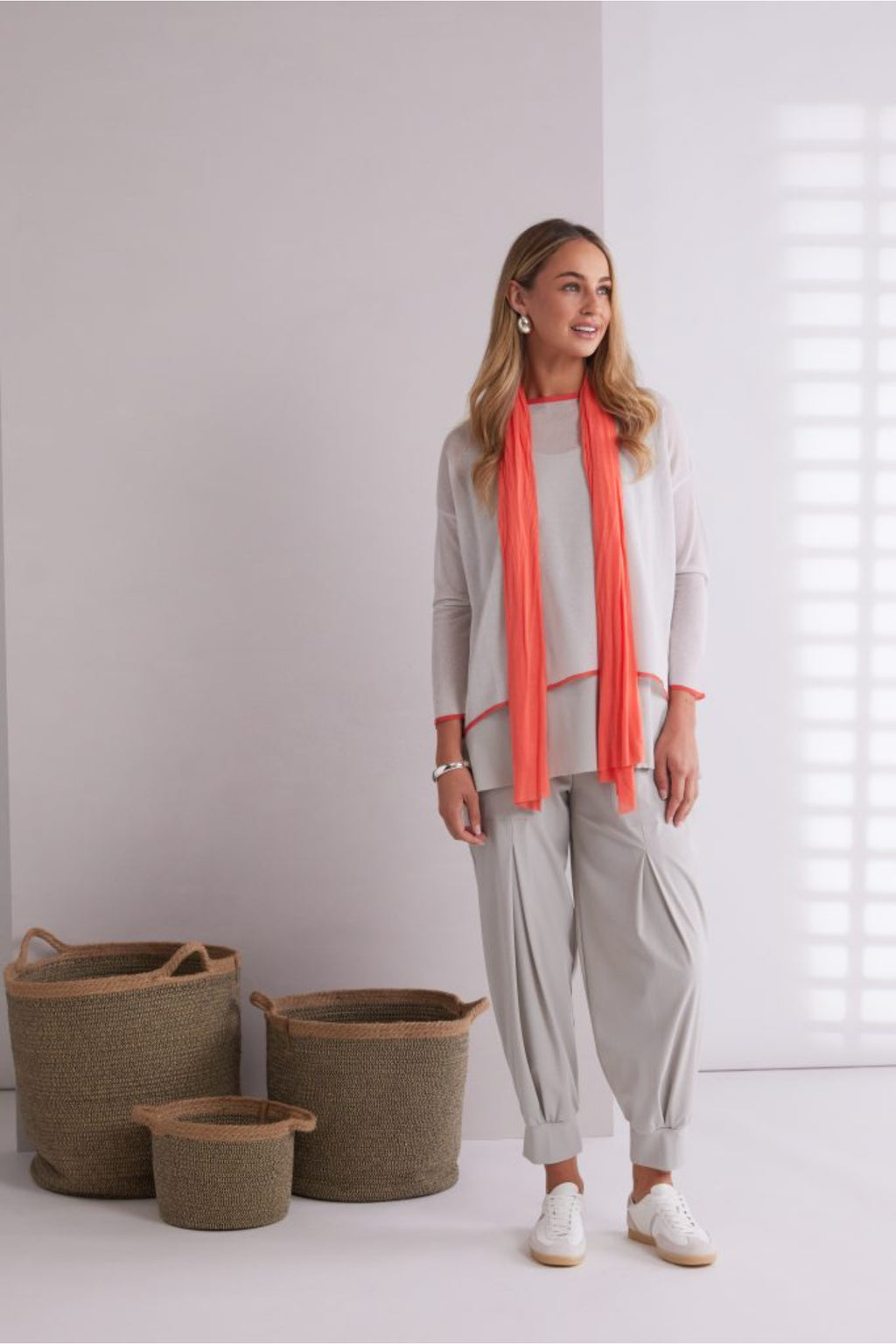 Naya NPA26113 Soft Jersey Neck Scarf Camellia