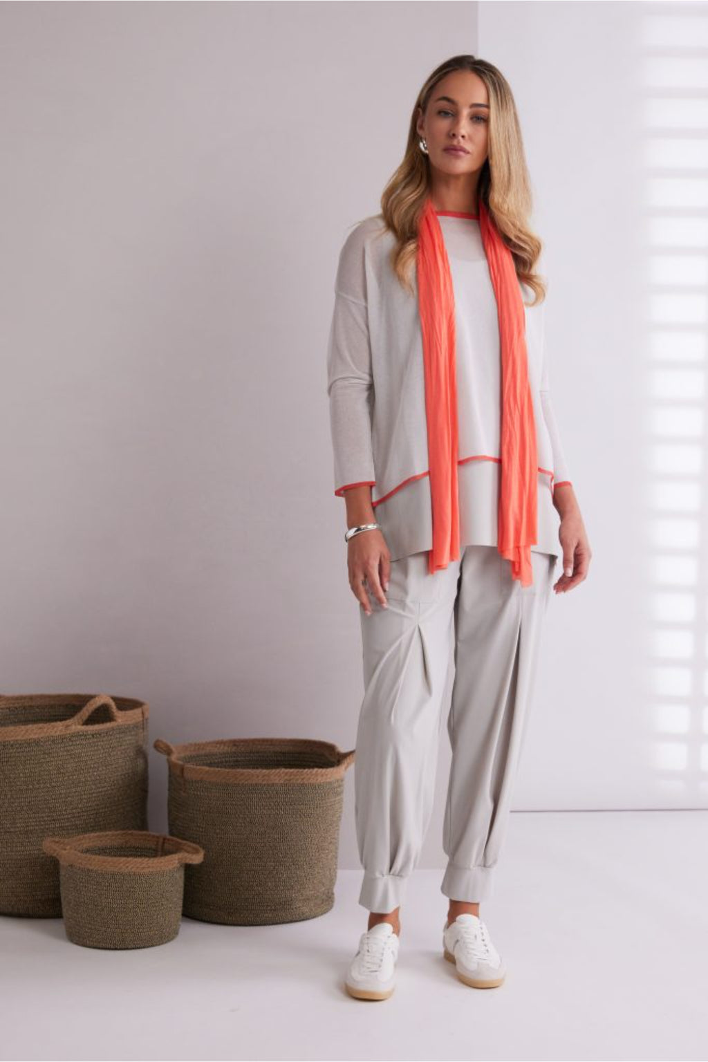 Naya NPA26113 Soft Jersey Neck Scarf Camellia