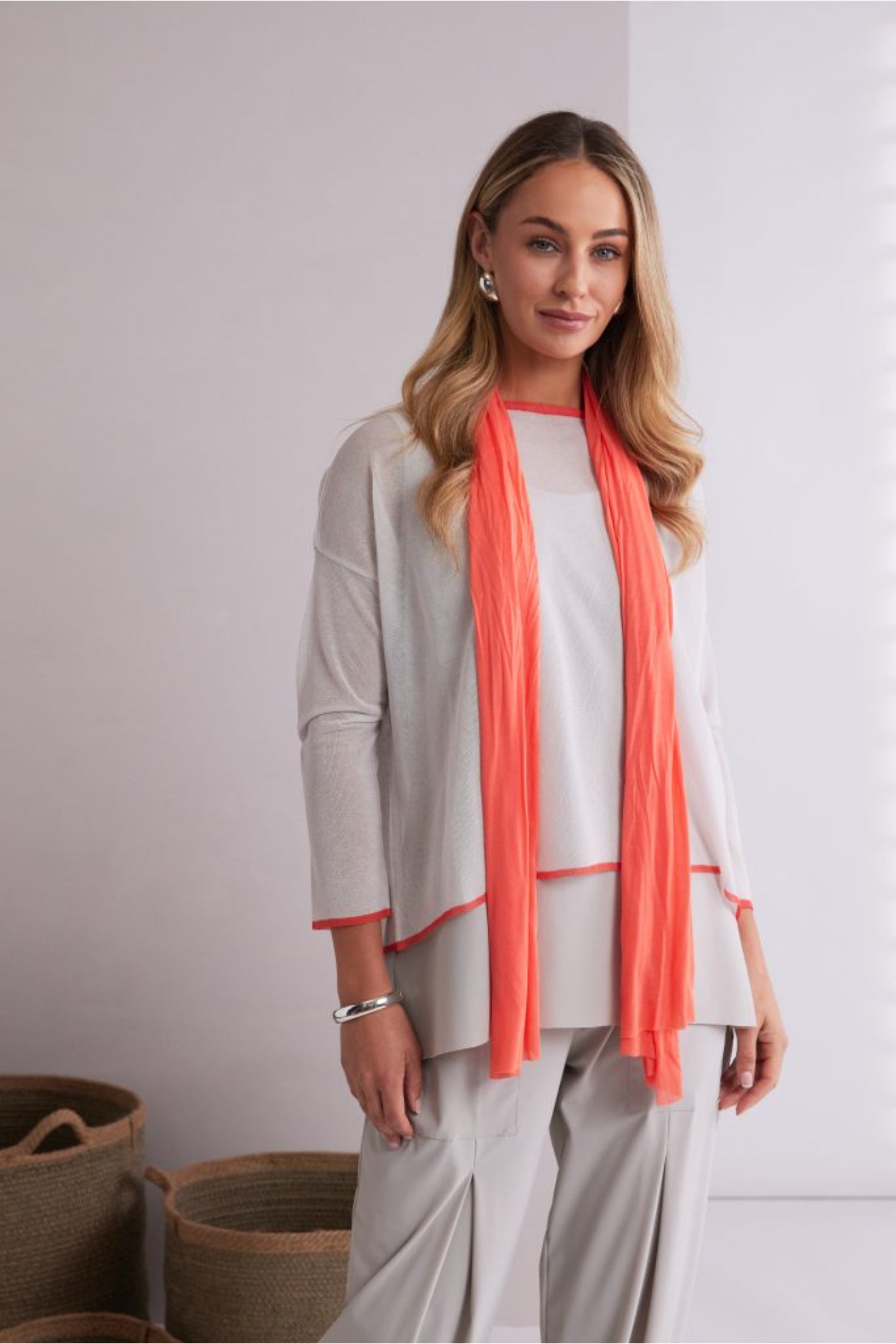 Naya NPA26113 Soft Jersey Neck Scarf Camellia