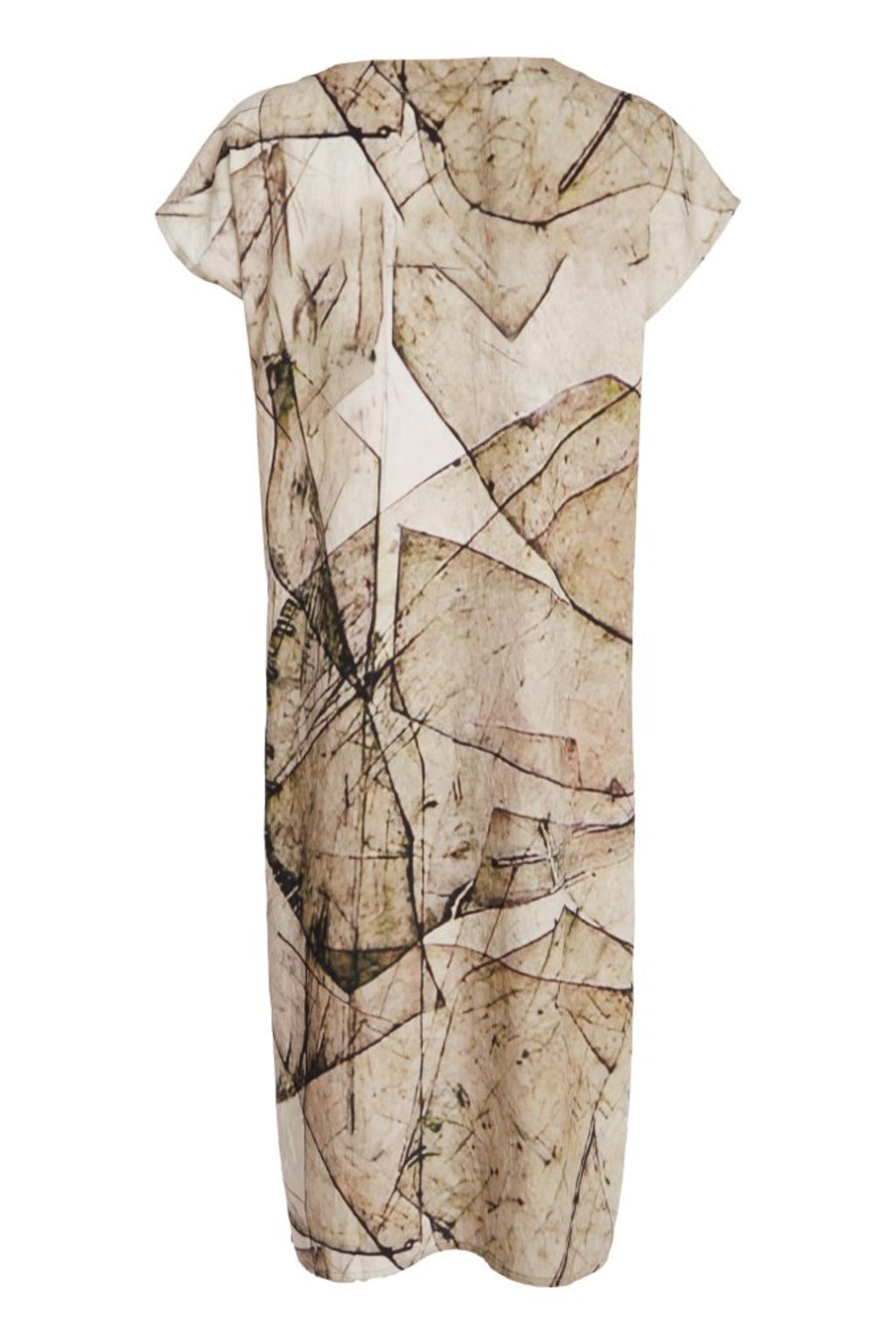 Naya NPA26307 Grapic Print Round Neck Tunic Ash