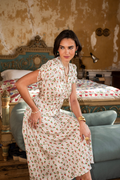 Model wearing New Day Originals Babbington Strawberries & Cream Dress by New Day Originals, shop at Dotique