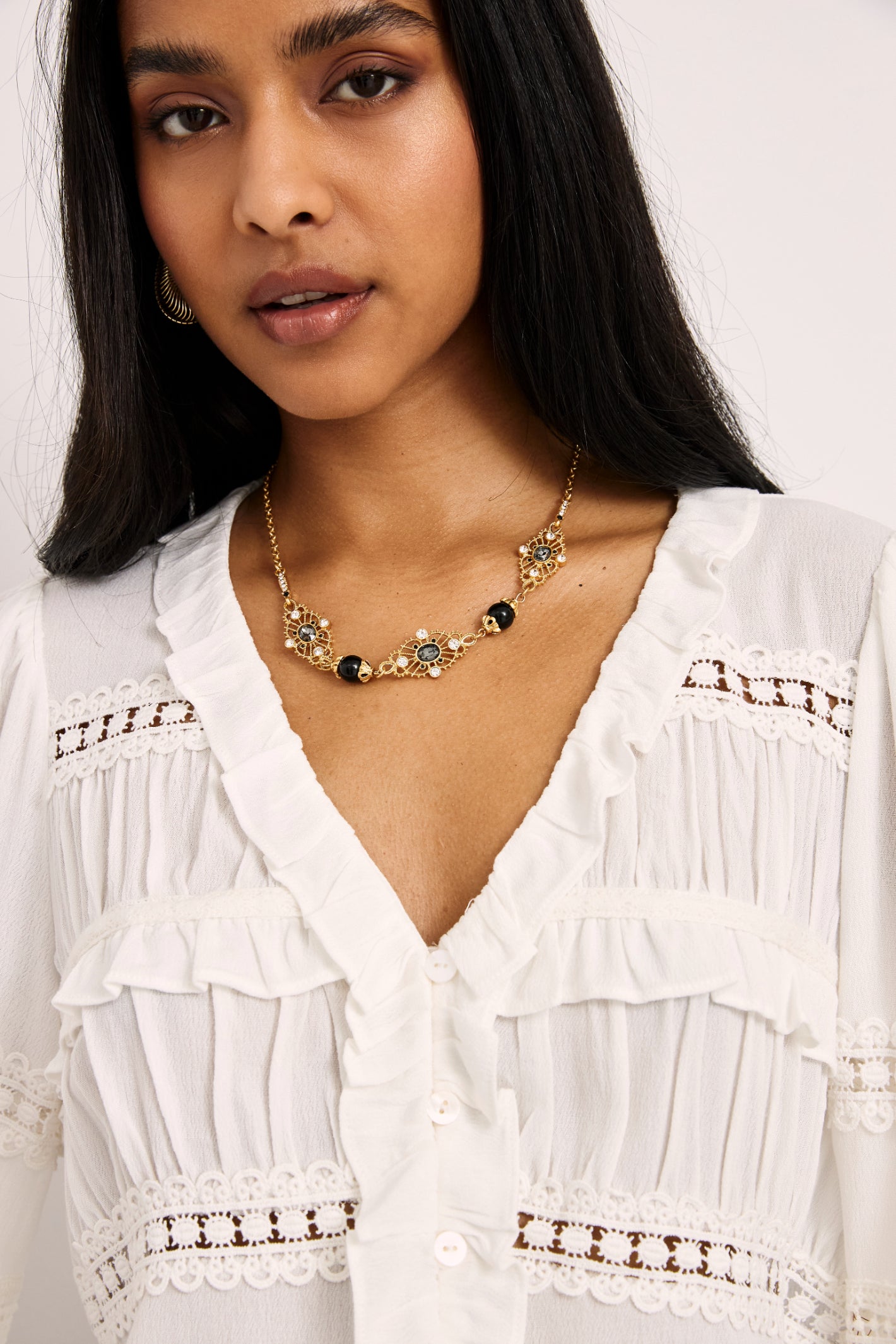 NKN Nekane LX.DARIA Blouse With Guipure And Lace Detailing