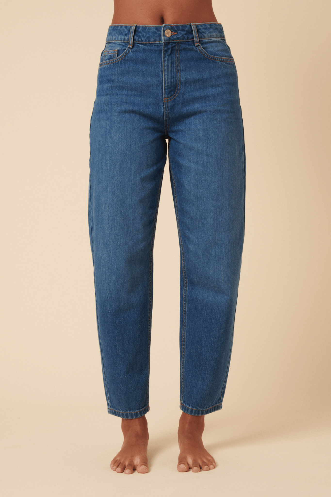 Nobody's Child B242578B Blue Denim Barrel Leg Jeans - Dotique - Nobody’s Child