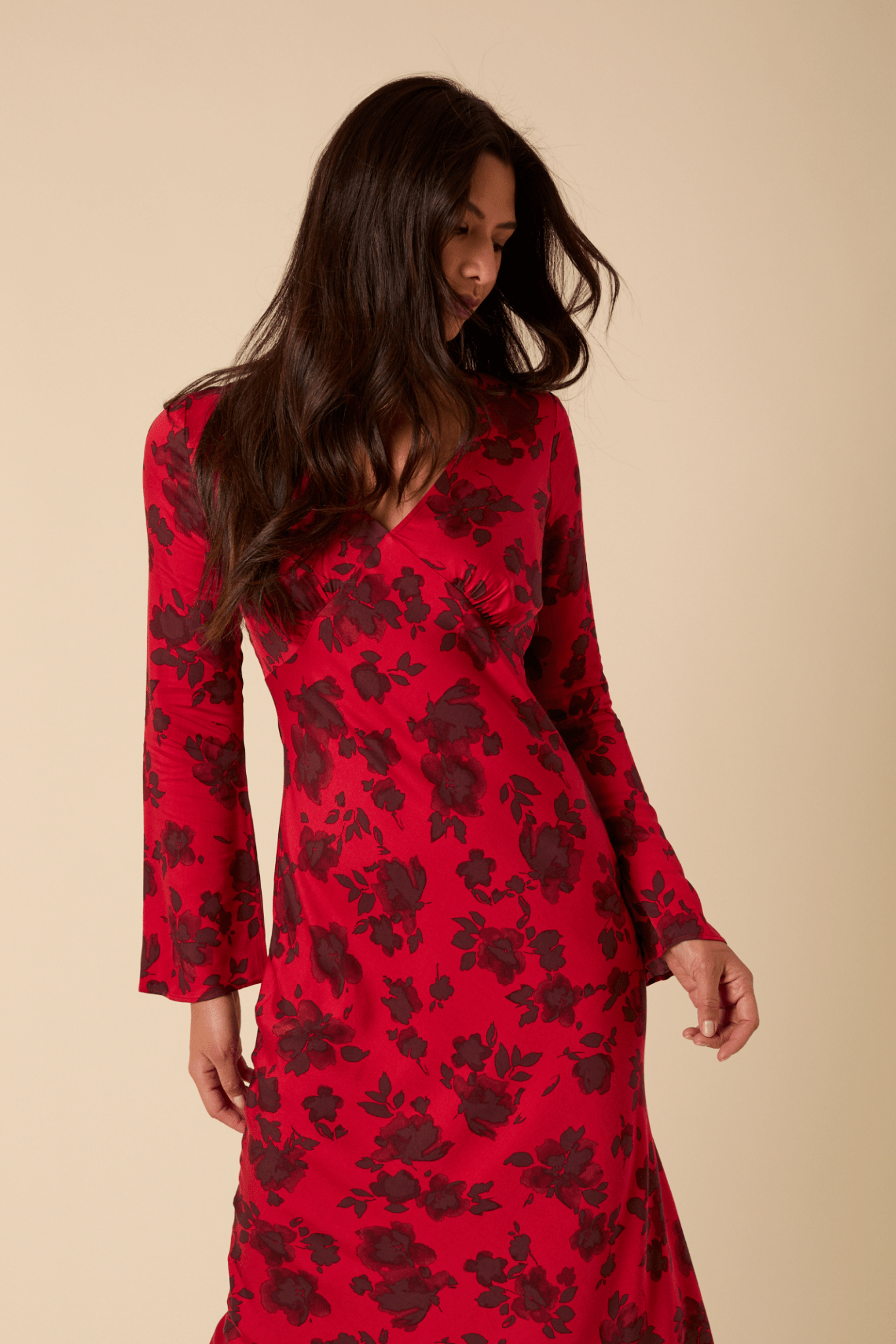 Nobody’s Child D253922 Red Floral Josie Midi Dress - Dotique - Nobody’s Child