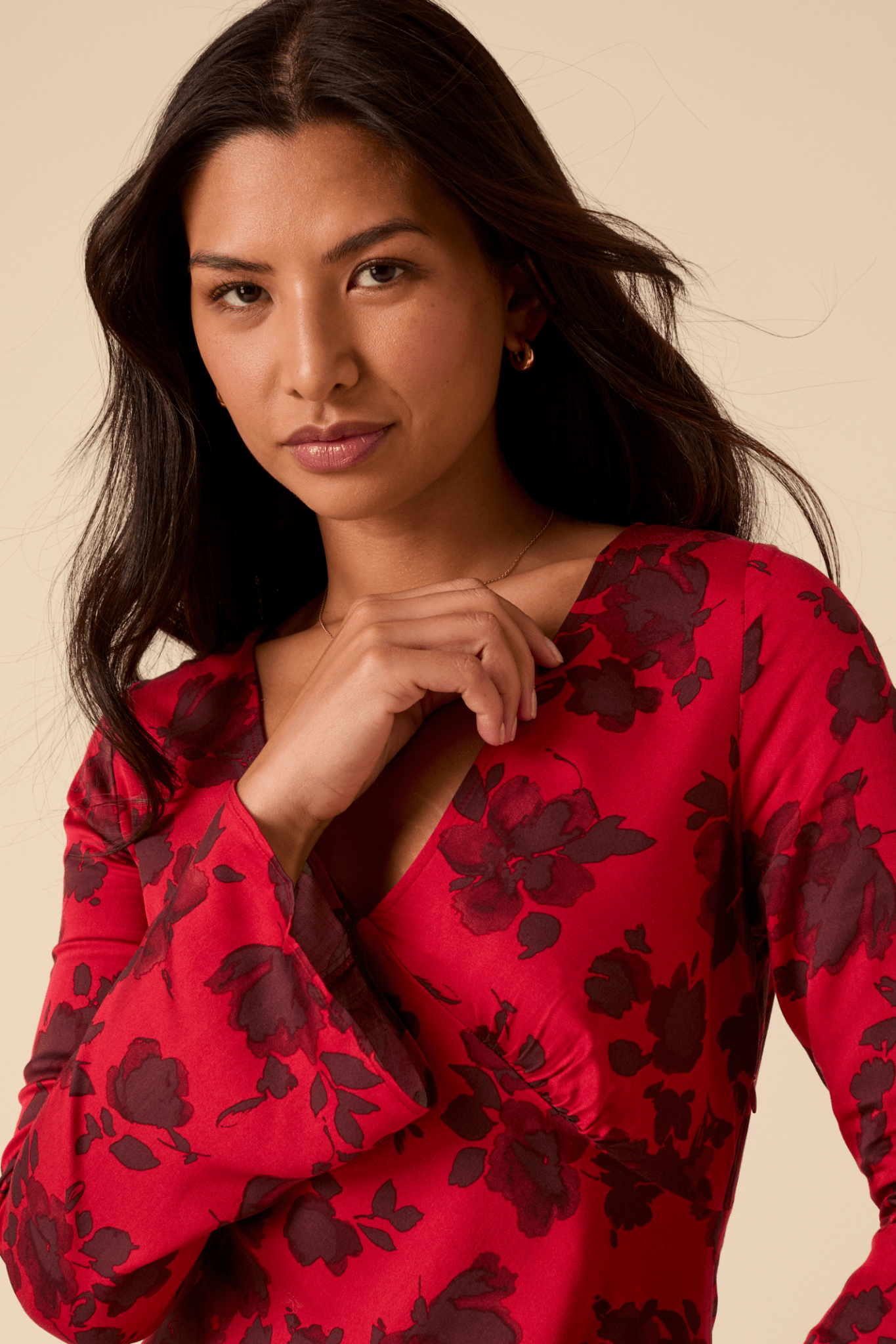 Nobody’s Child D253922 Red Floral Josie Midi Dress - Dotique - Nobody’s Child