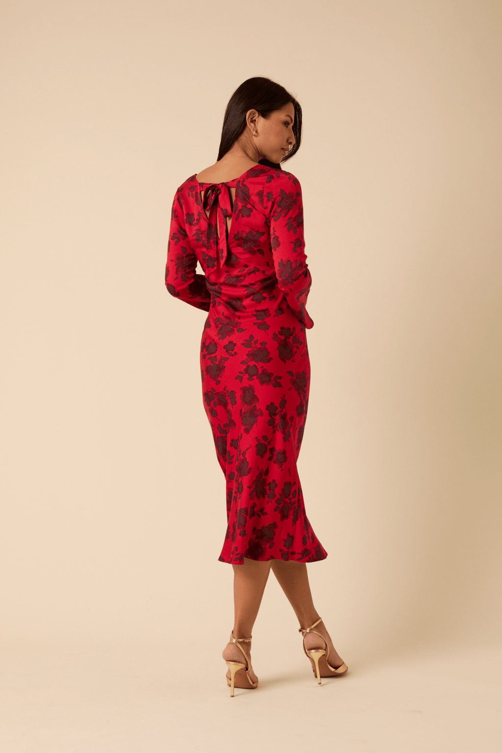 Nobody’s Child D253922 Red Floral Josie Midi Dress - Dotique - Nobody’s Child
