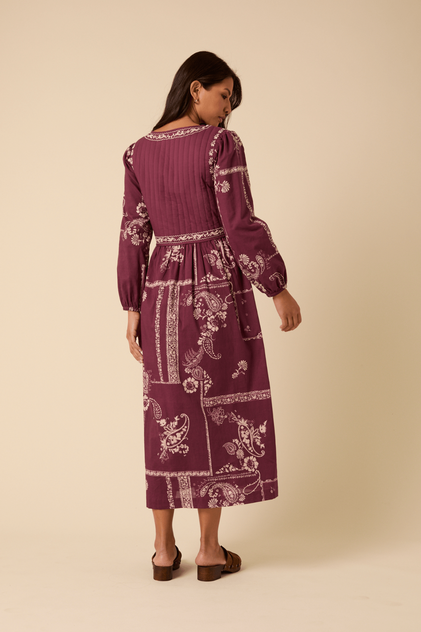 Nobody’s Child D253932 Burgundy Monroe Midi Dress - Dotique - Nobody’s Child