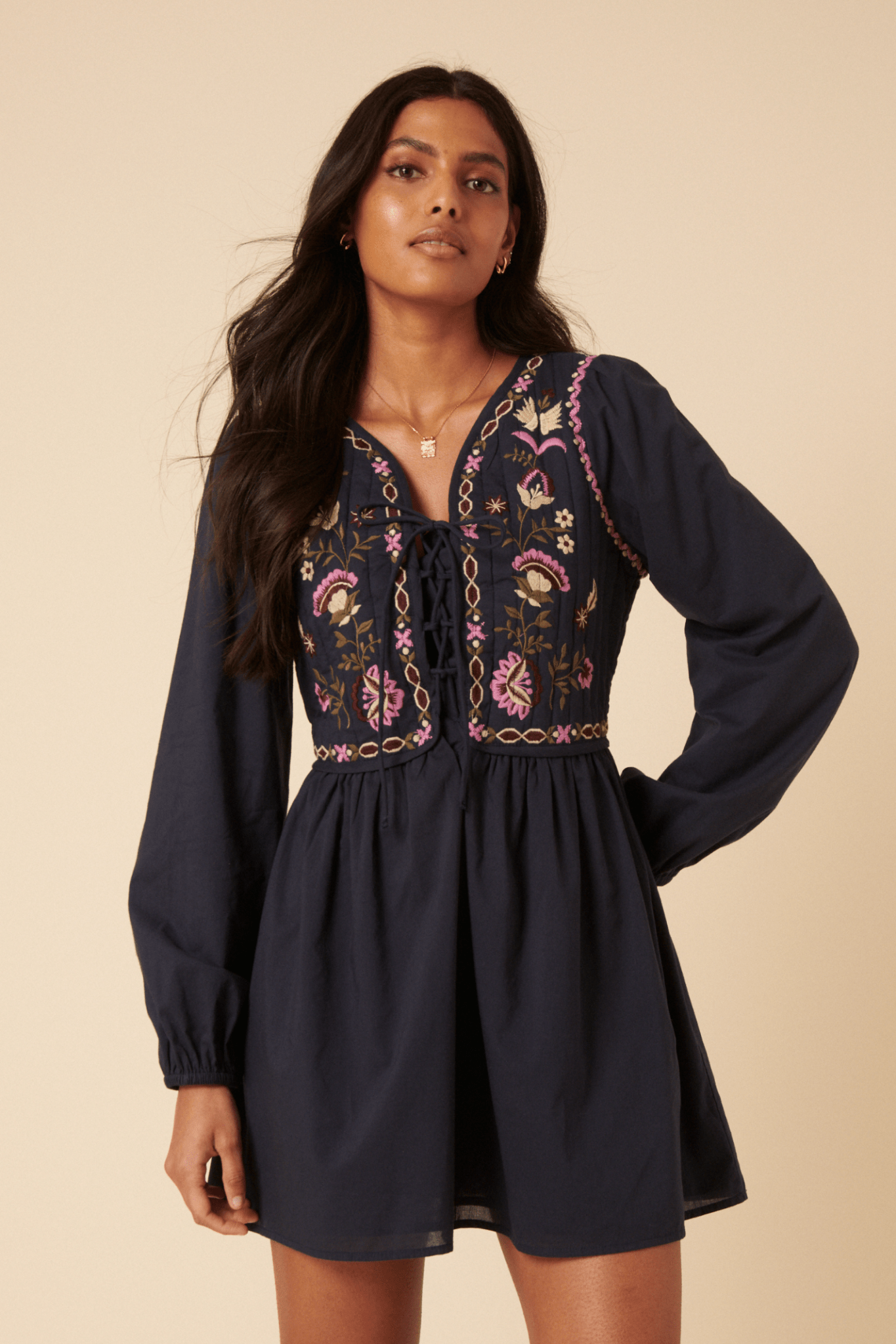 Nobody’s Child D253942 Navy Monroe Mini Dress - Dotique - Nobody’s Child