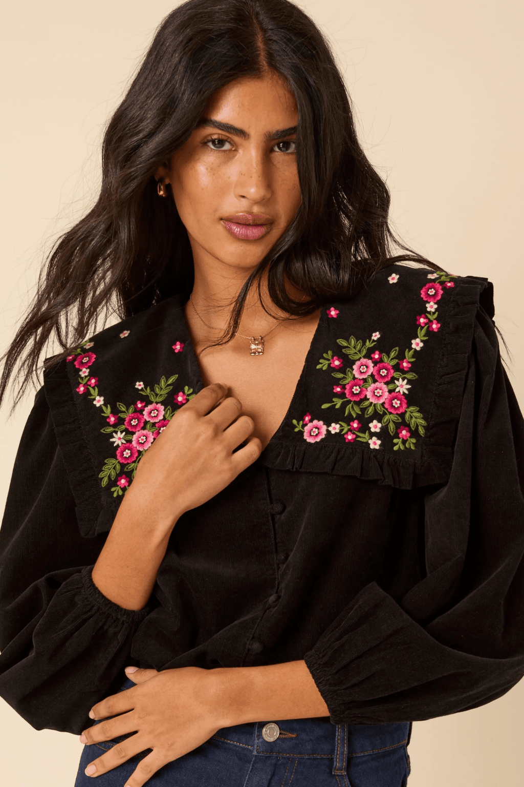 Nobody’s Child T254095 Black Eloise Blouse - Dotique - Nobody’s Child