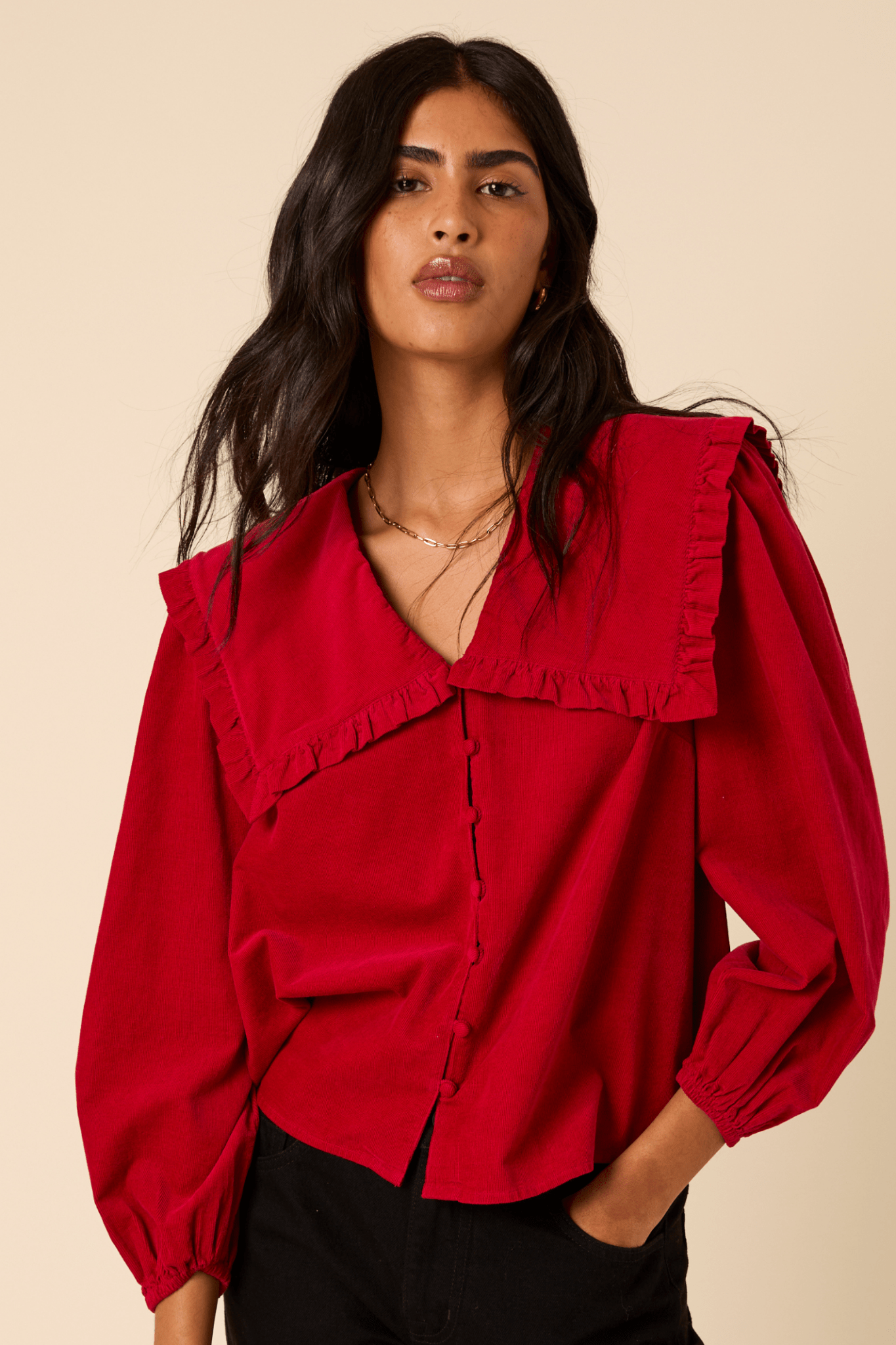 Nobody’s Child T254096 Red Eloise Blouse - Dotique - Nobody’s Child