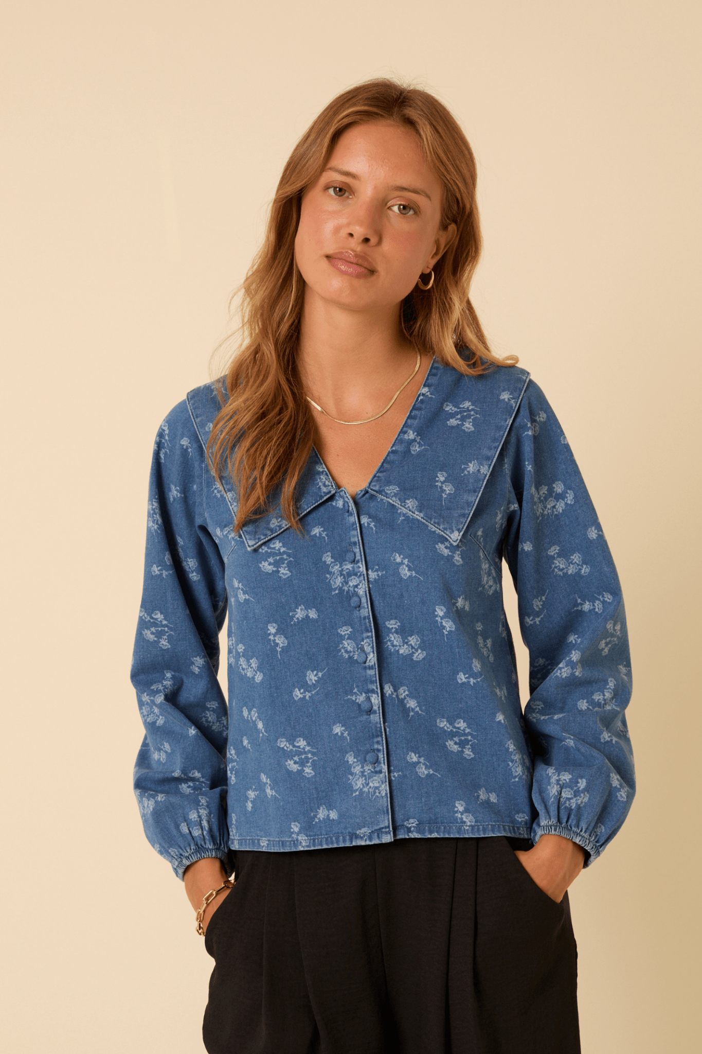 Nobody’s Child T254262 Blue Towan Sailor Blouse - Dotique - Nobody’s Child