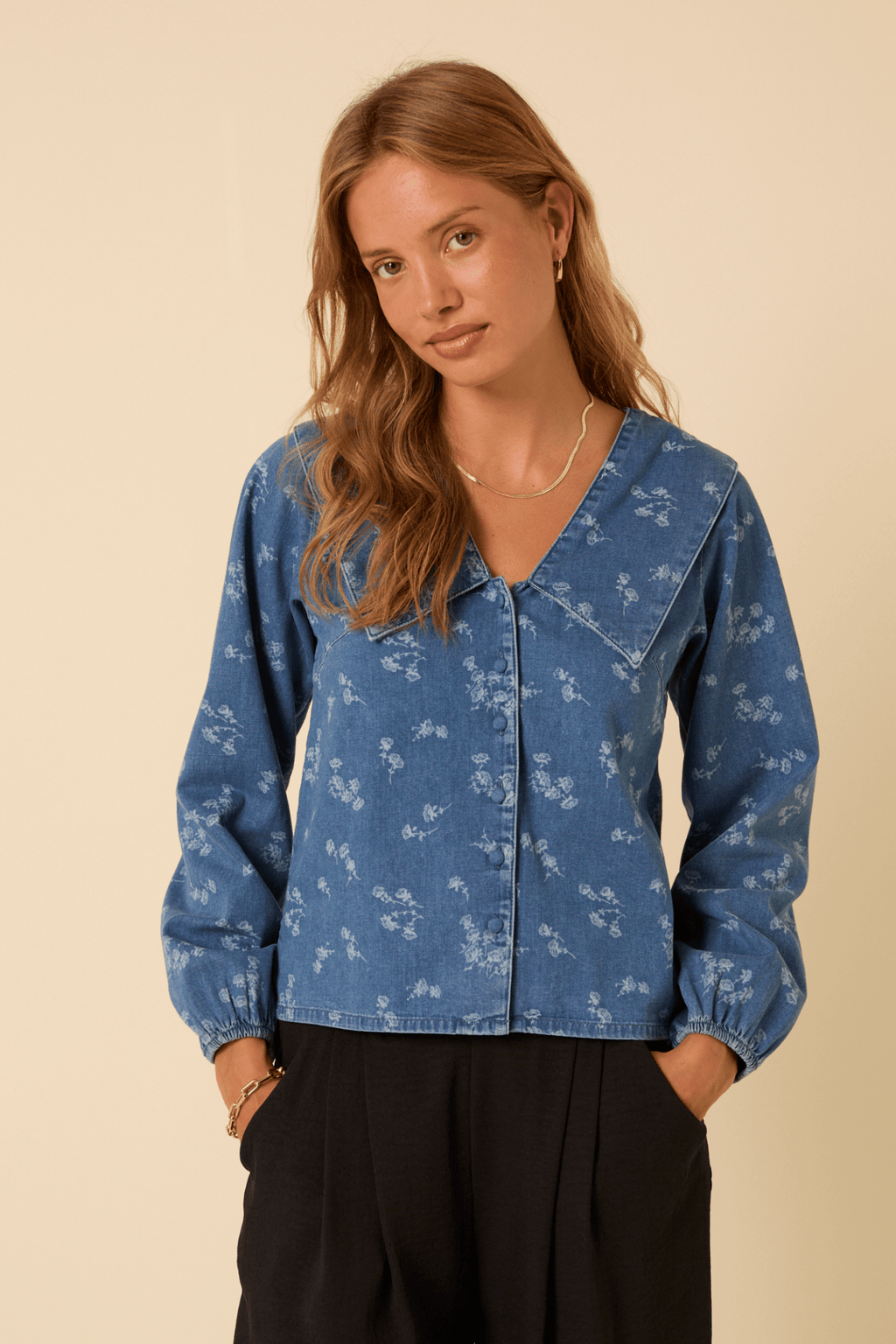 Nobody’s Child T254262 Blue Towan Sailor Blouse - Dotique - Nobody’s Child