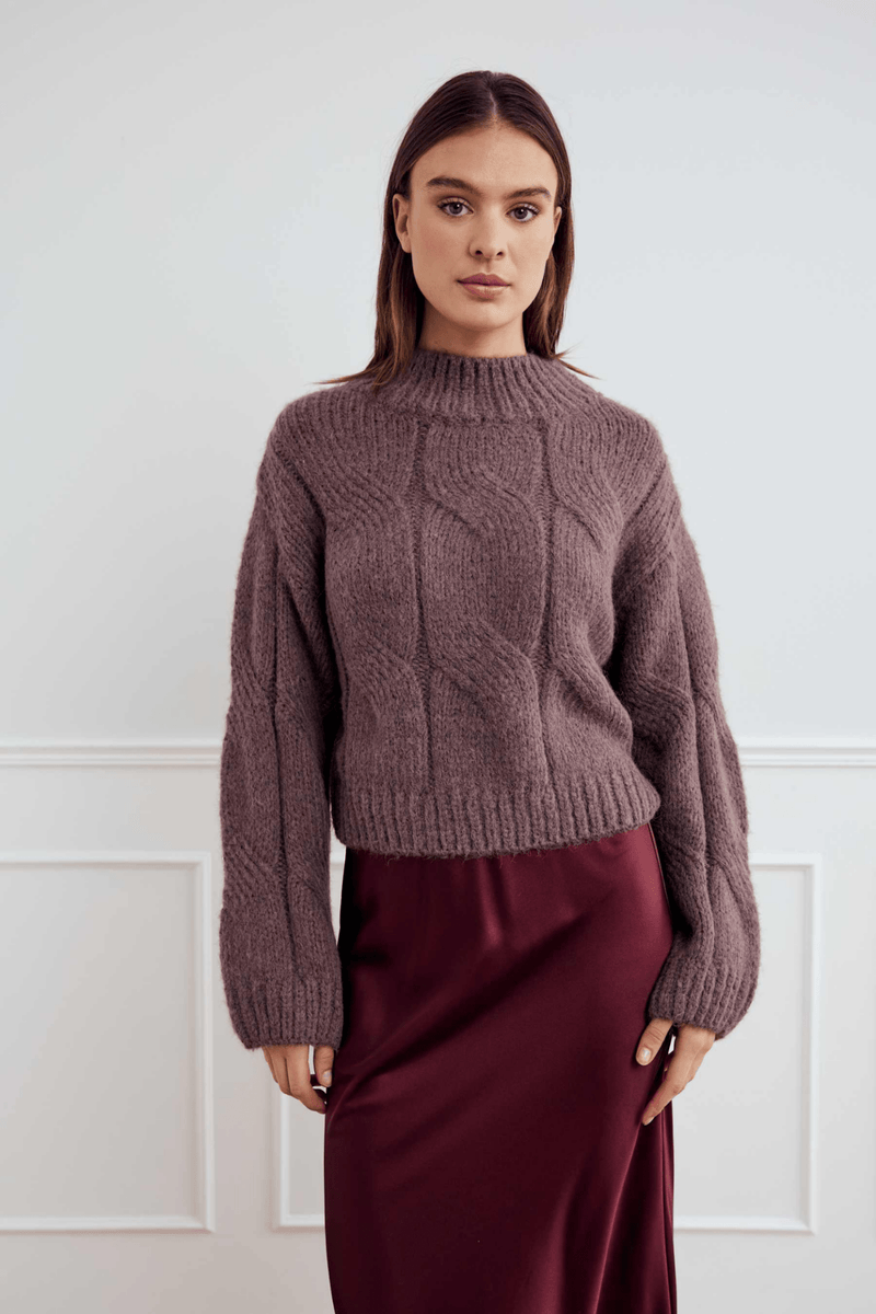 Pieces - Pcjacinthe Ls O-Neck Knit Cardigan Mpa B - 4819995 Morel