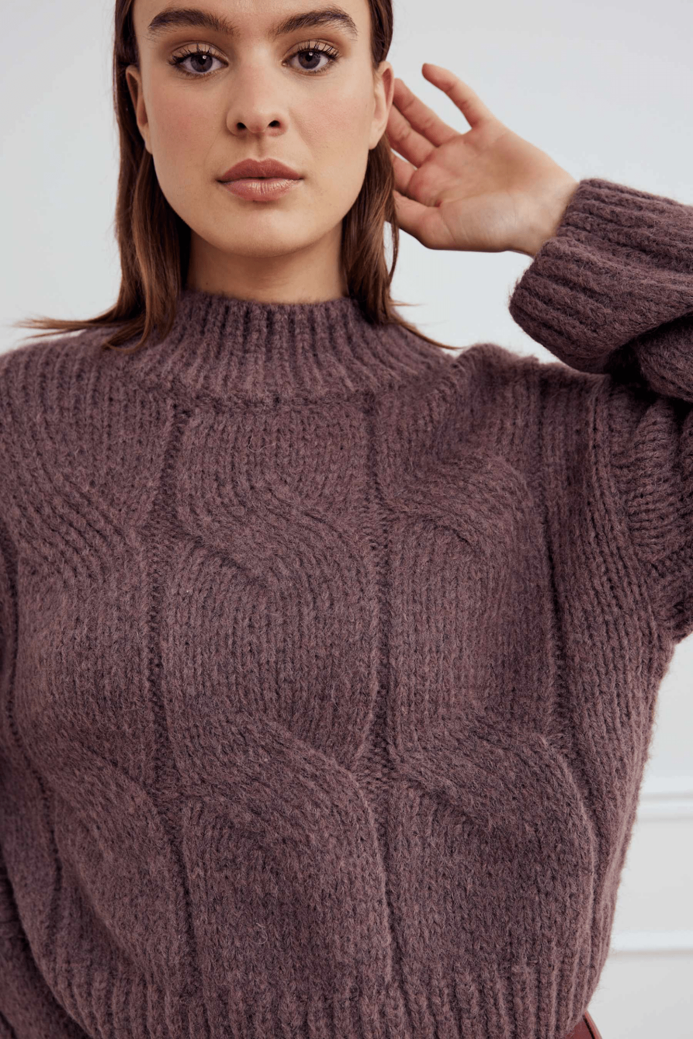 Noella 13780001 Lynx Knit Jumper Morel Brown - Dotique - Noella