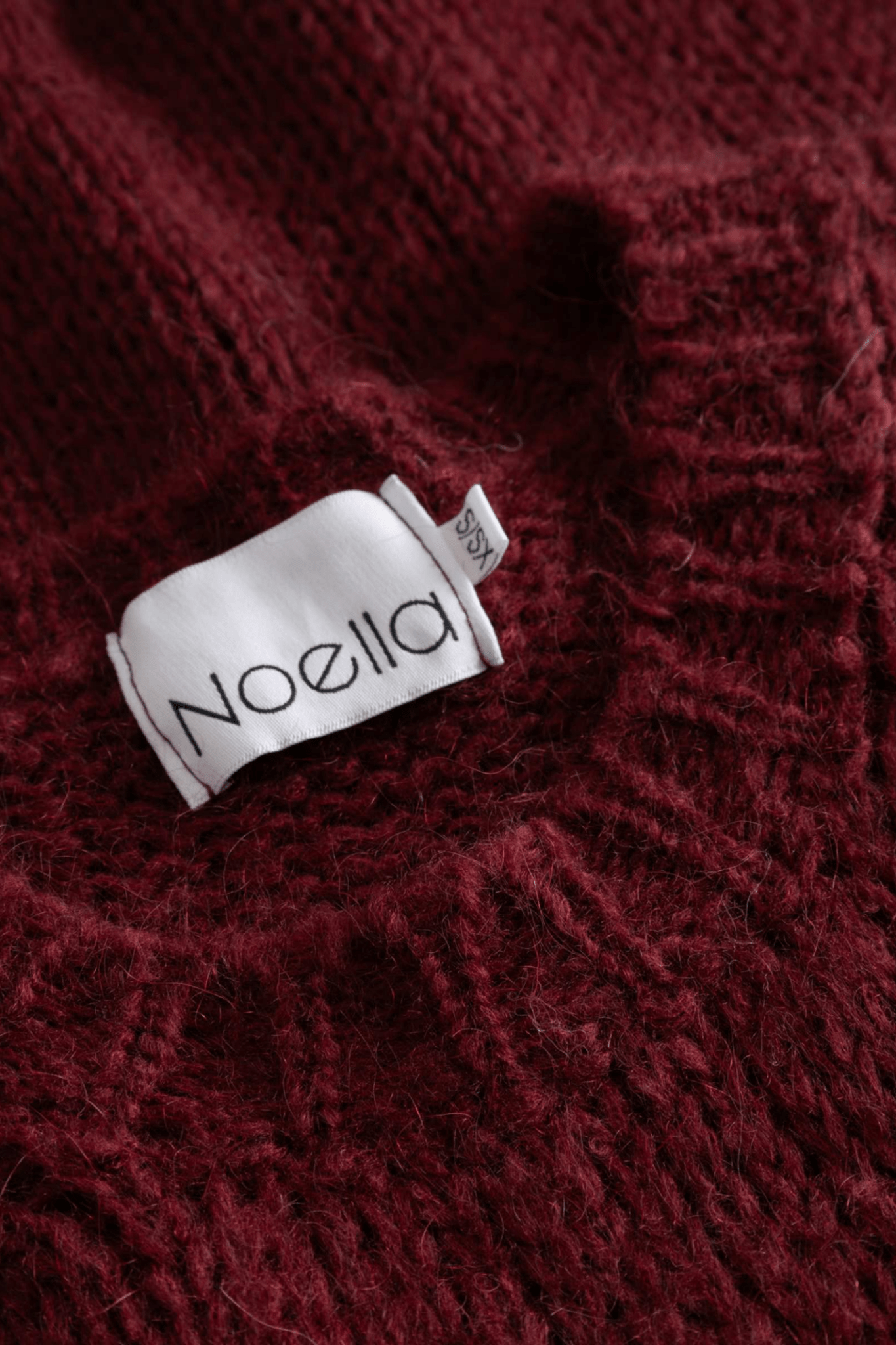 Noella 13990001 Ninety - Two Knit Jumper Bordeaux Ivory - Dotique - Noella