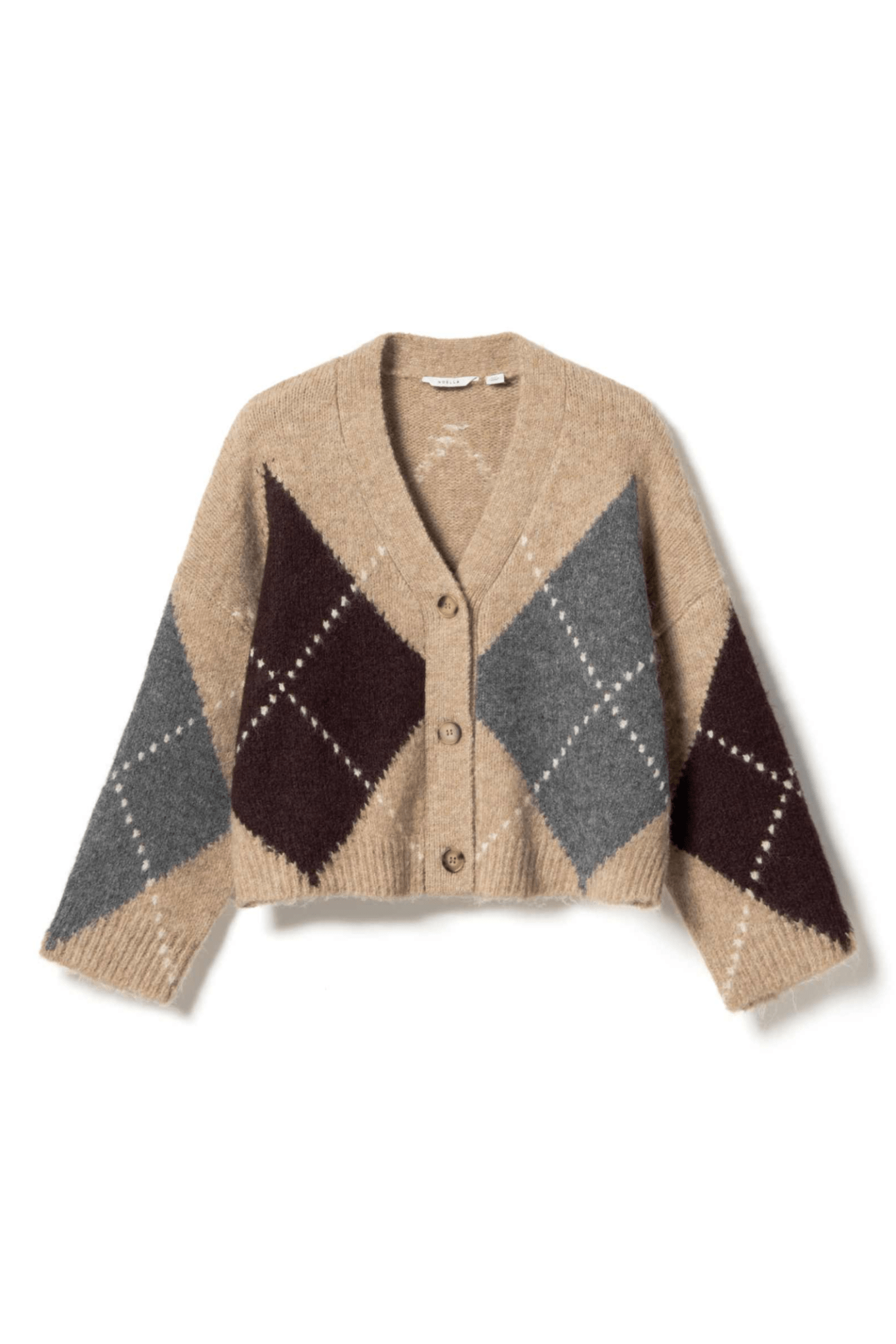 Noella 14670002 N - Laiana Knit Cardigan Sand Melange - Dotique - Noella