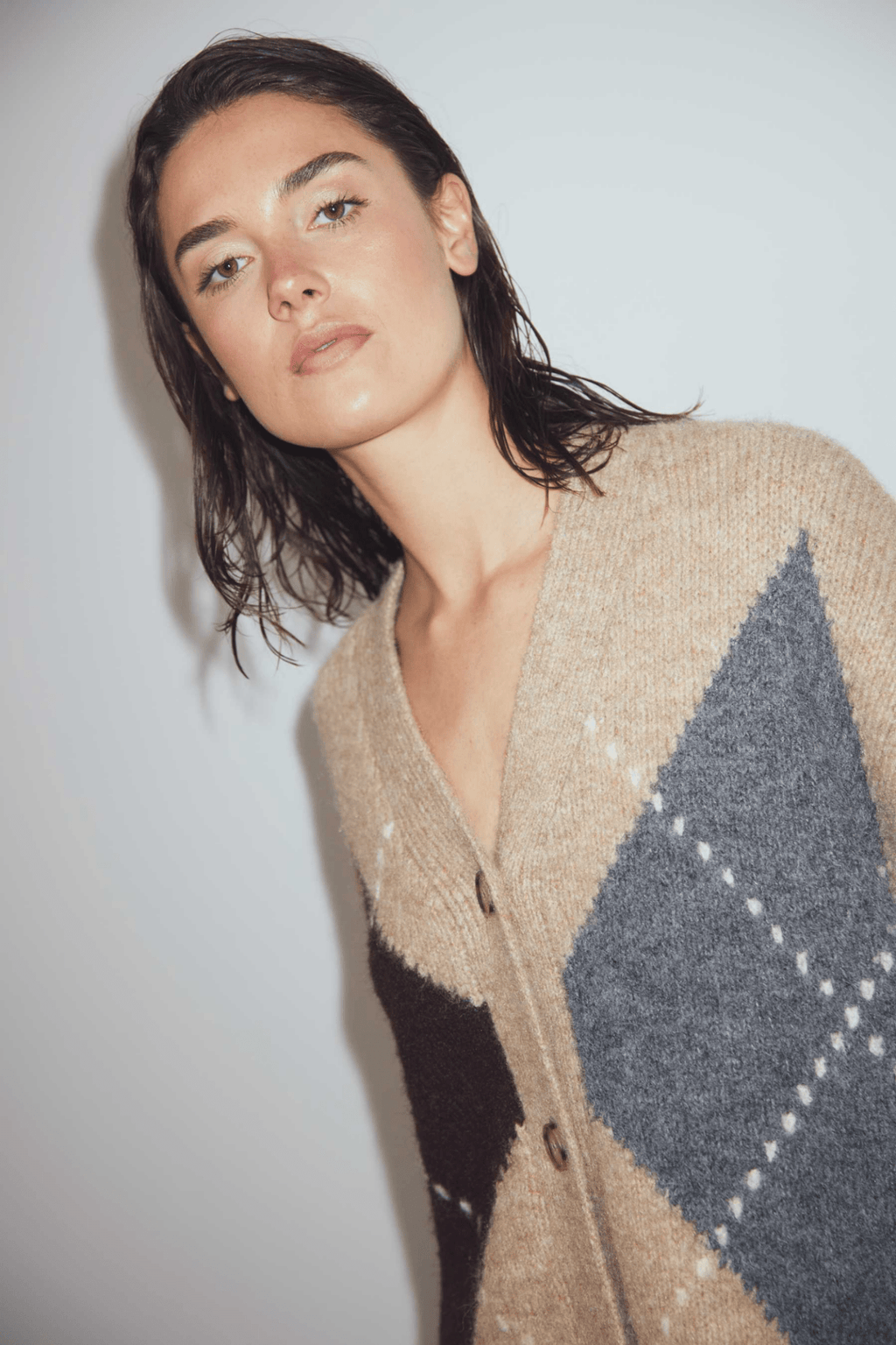 Noella 14670002 N - Laiana Knit Cardigan Sand Melange - Dotique - Noella