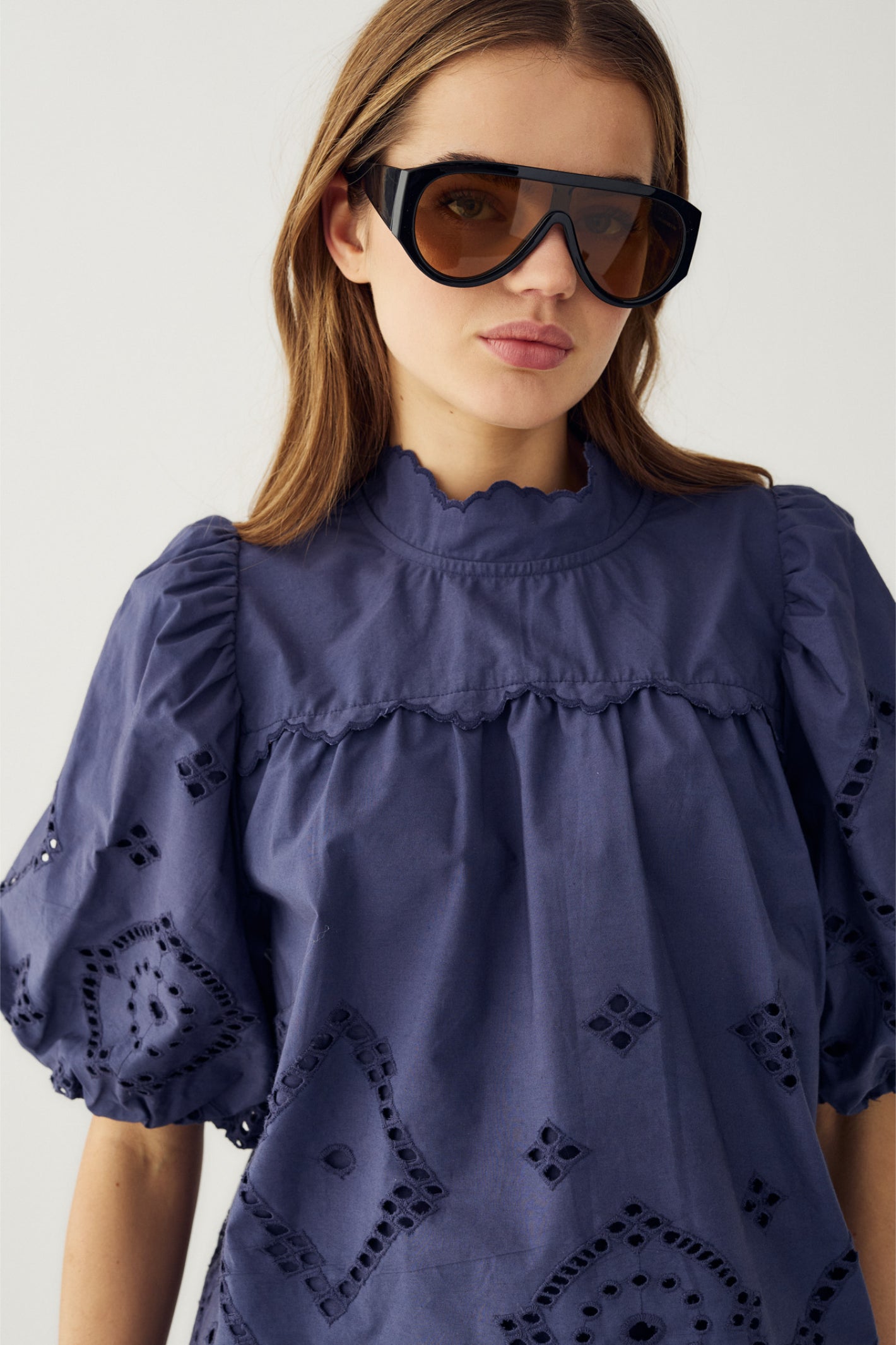 Noella 15070002 N-Marilyn Blouse Dusty Blue