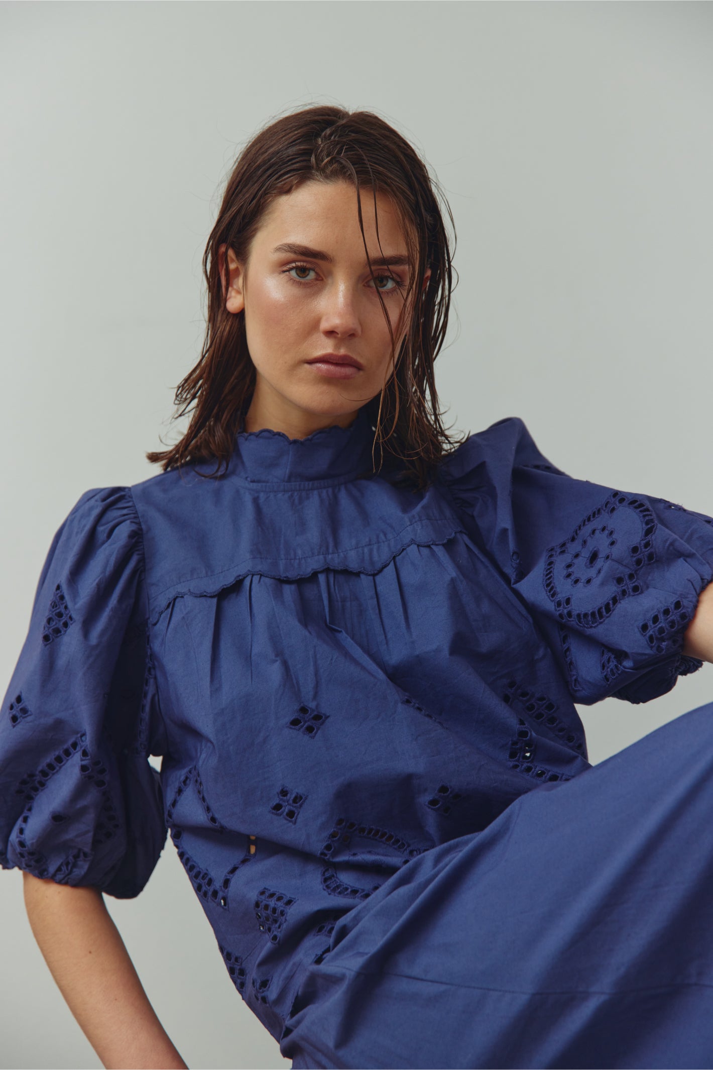 Noella 15070002 N-Marilyn Blouse Dusty Blue