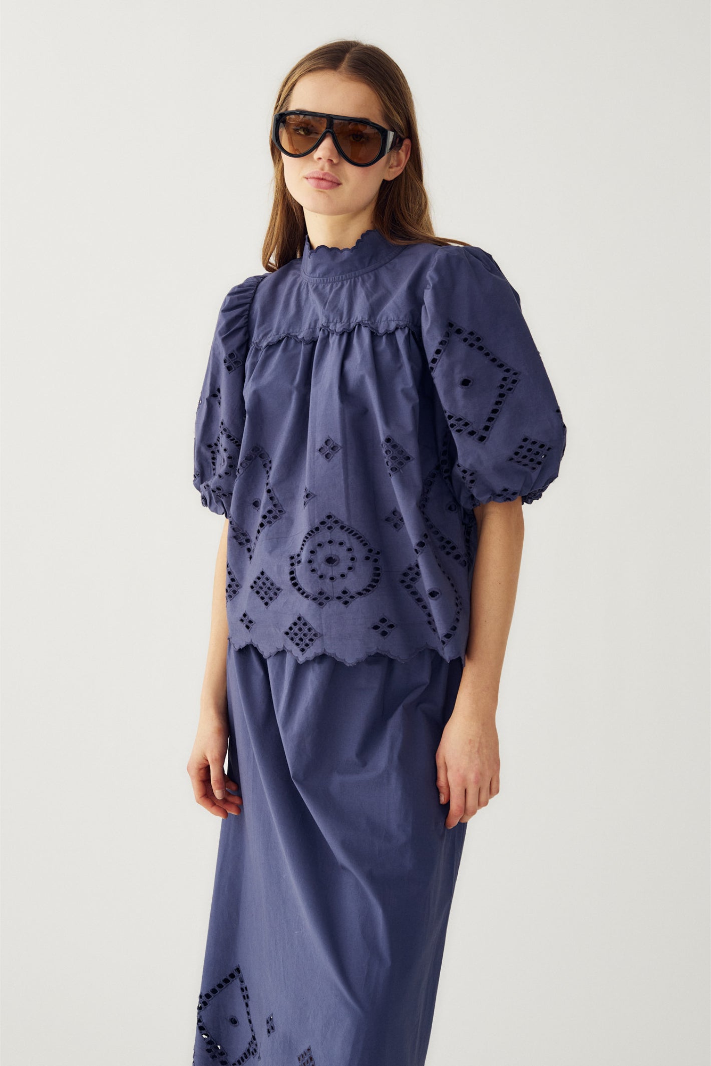 Noella 15070002 N-Marilyn Blouse Dusty Blue