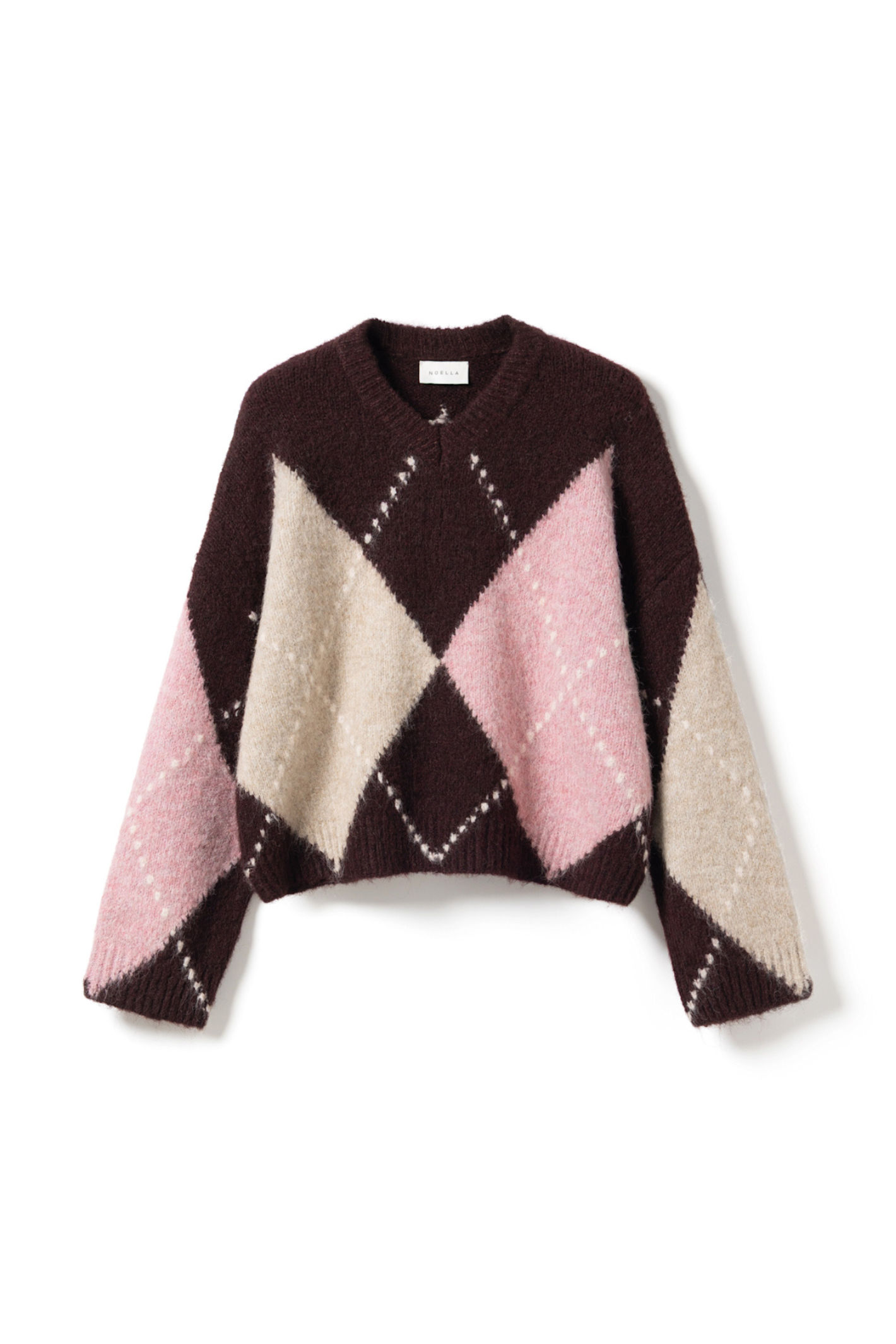 The Noella Lai Knit Jumper in Winetasting Mix brings a softer, more feminine take on the Highland Romance trend. Shop Noella at Dotique.