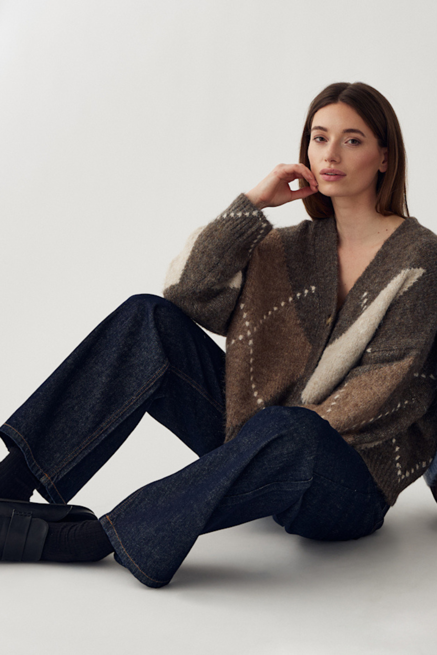 The Noella N-Laiana Knit Cardigan in Ash Brown Mix is the definition of cosy autumn dressing. Shop Noella at Dotique.