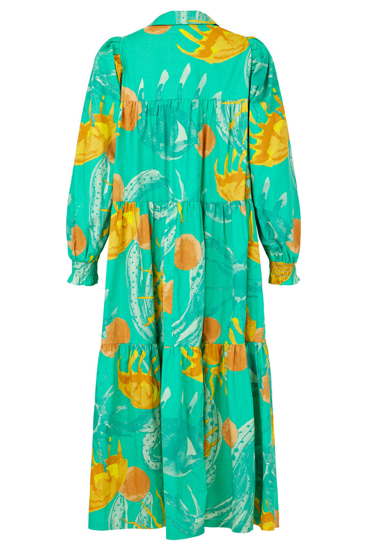 Noen 88552-81219 Green Print Dress - Dotique