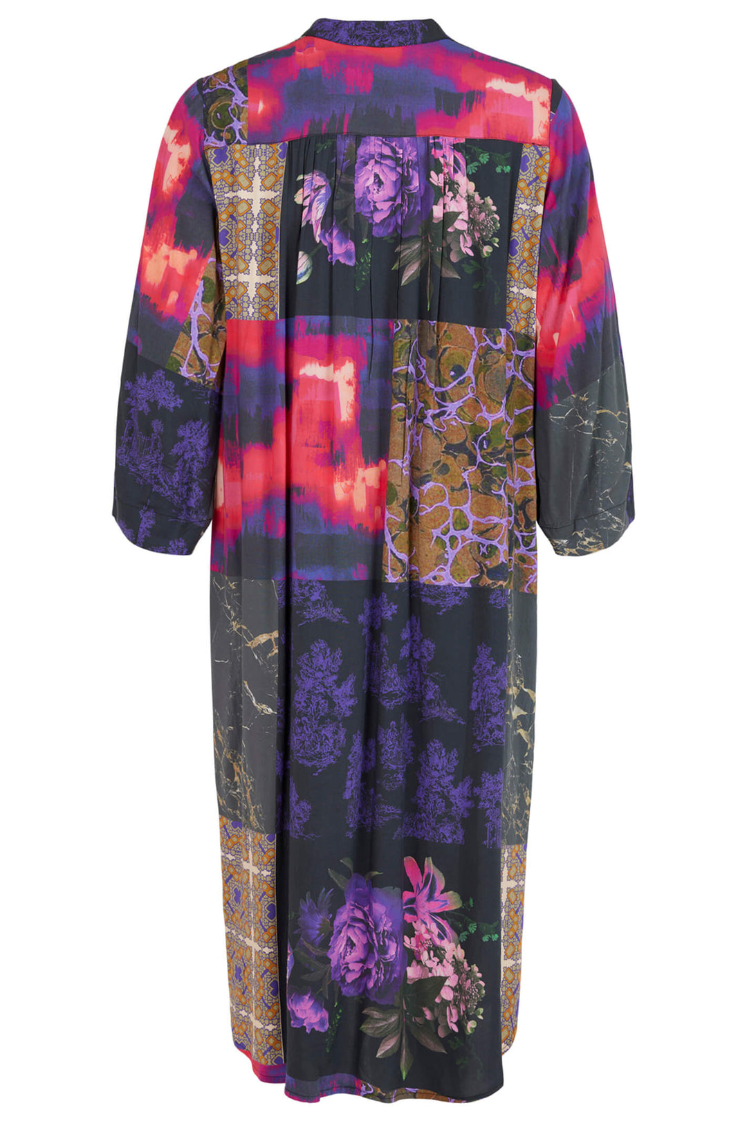 Noen Kjole 232-88474-81132 Purple Multi Print Dress - Dotique Chesterfield