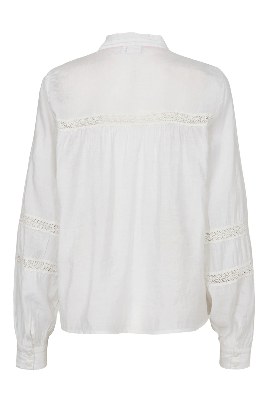Nümph Nurika Shirt Bright White lace trim white blouse – Dotique

