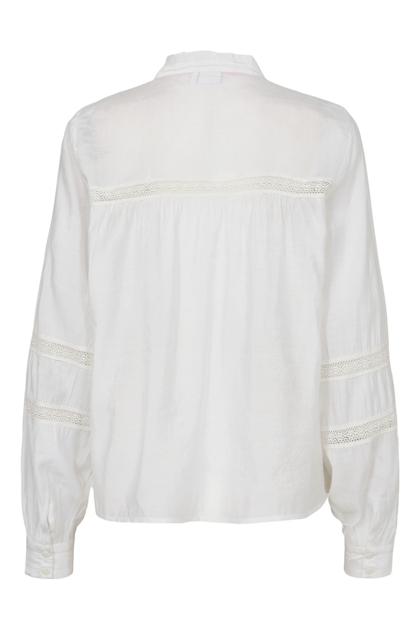 Nümph Nurika Shirt Bright White lace trim white blouse – Dotique

