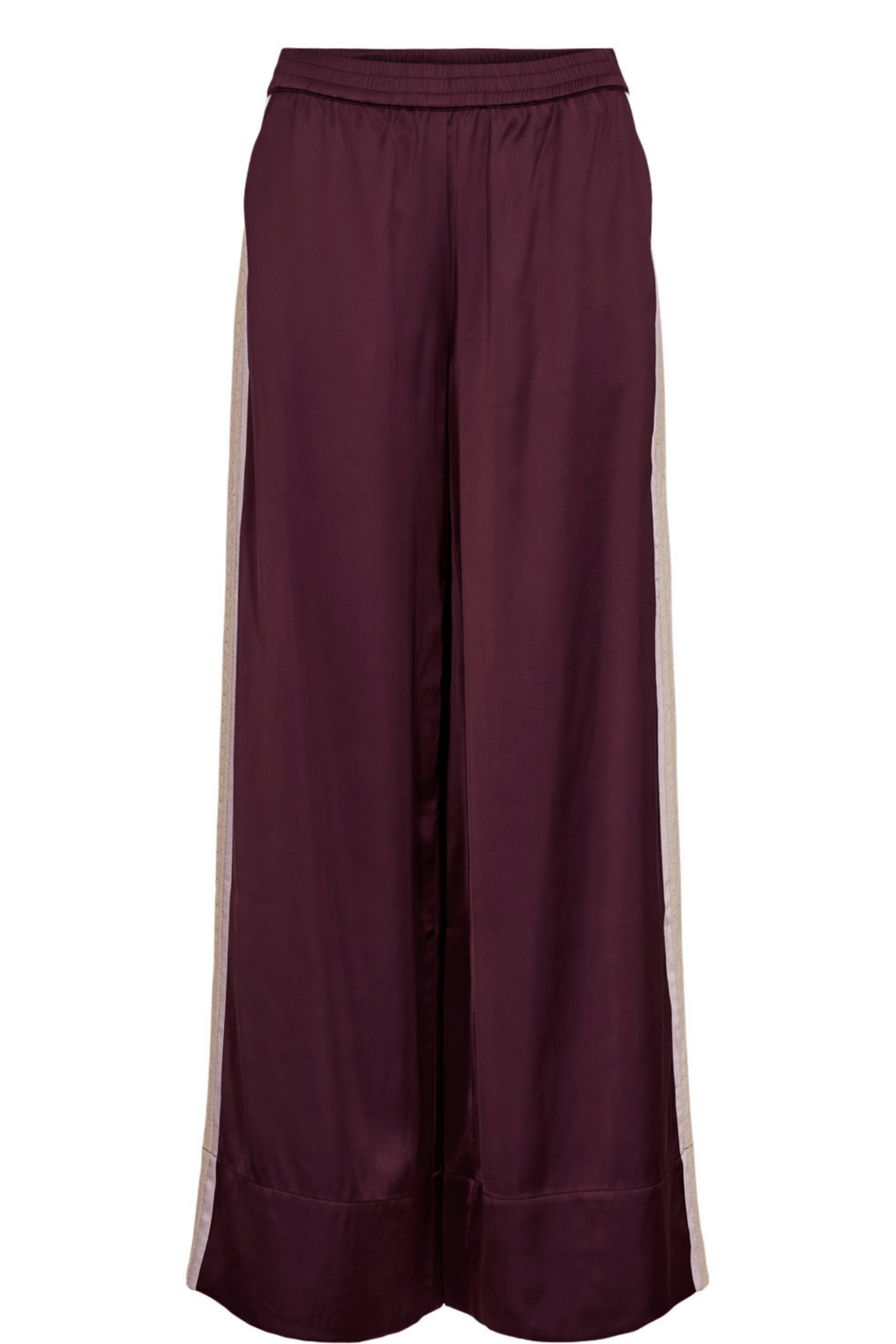 Nümph Nusantina Pants Winetasting satin wide leg trousers – Dotique

