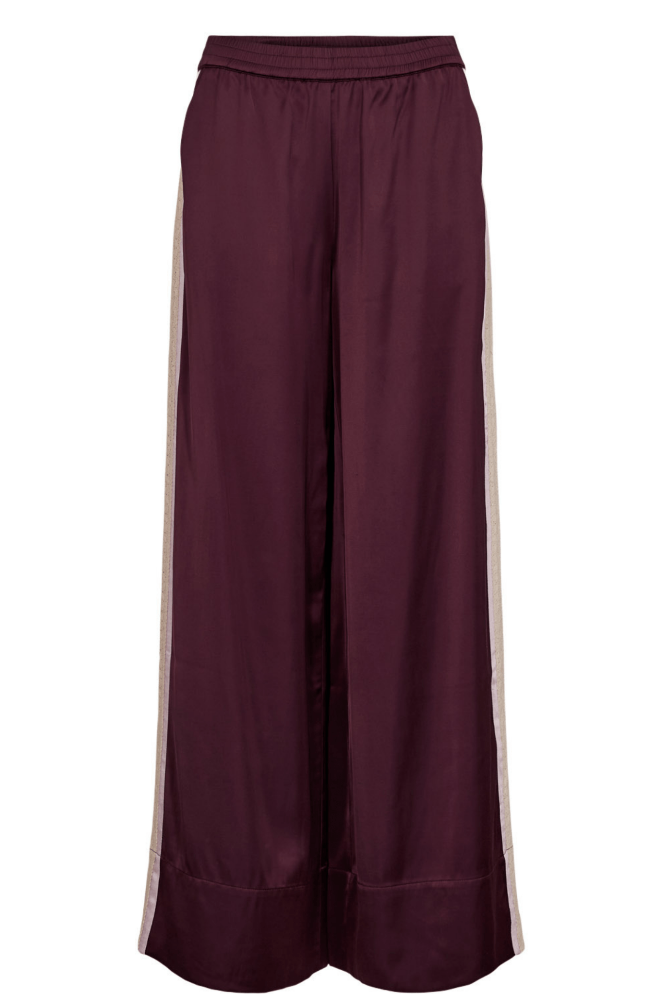 Nümph Nusantina Pants Winetasting satin wide leg trousers – Dotique

