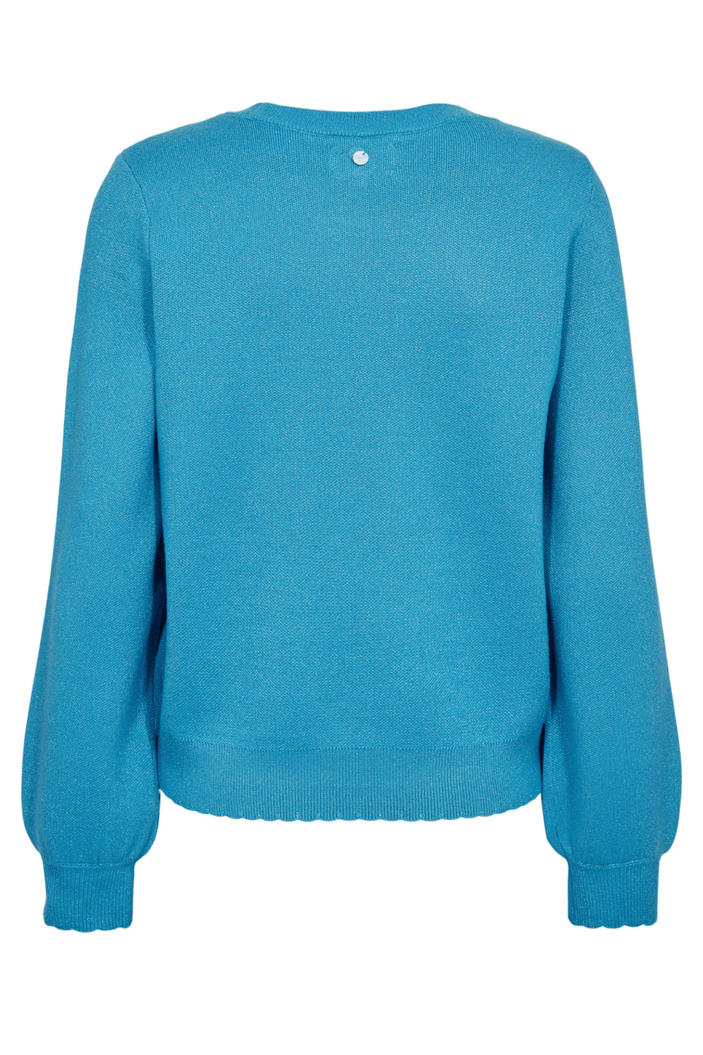 Nümph Nubir Solid Pullover Aquarius bright blue shimmer jumper – Dotique

