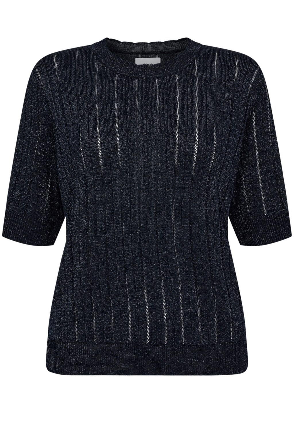 Nümph Numisja SS Pullover Dark Sapphire shimmer knit top – Dotique

