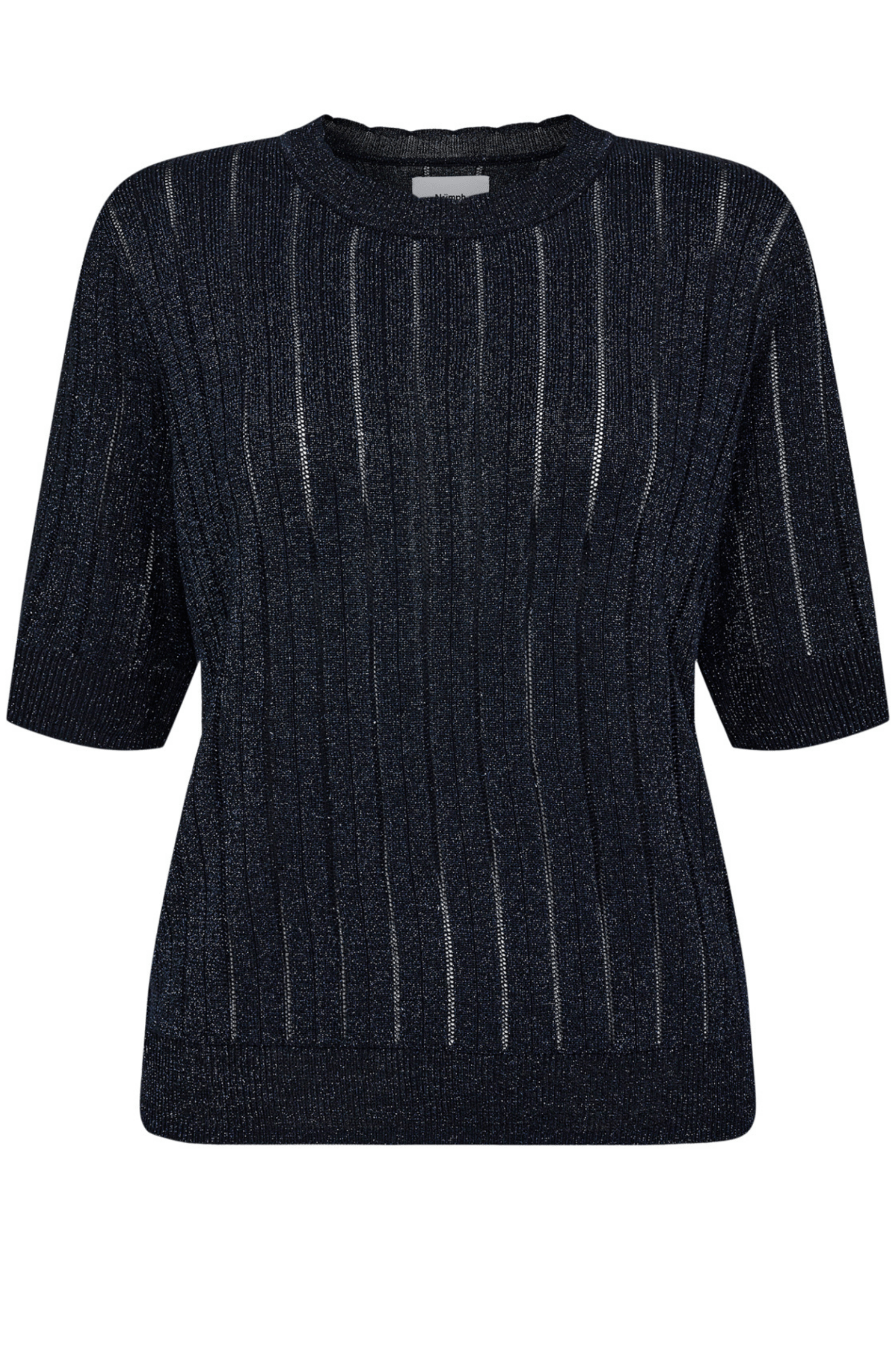Nümph Numisja SS Pullover Dark Sapphire shimmer knit top – Dotique

