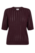 Nümph Numisja SS Pullover Winetasting shimmer knit top – Dotique

