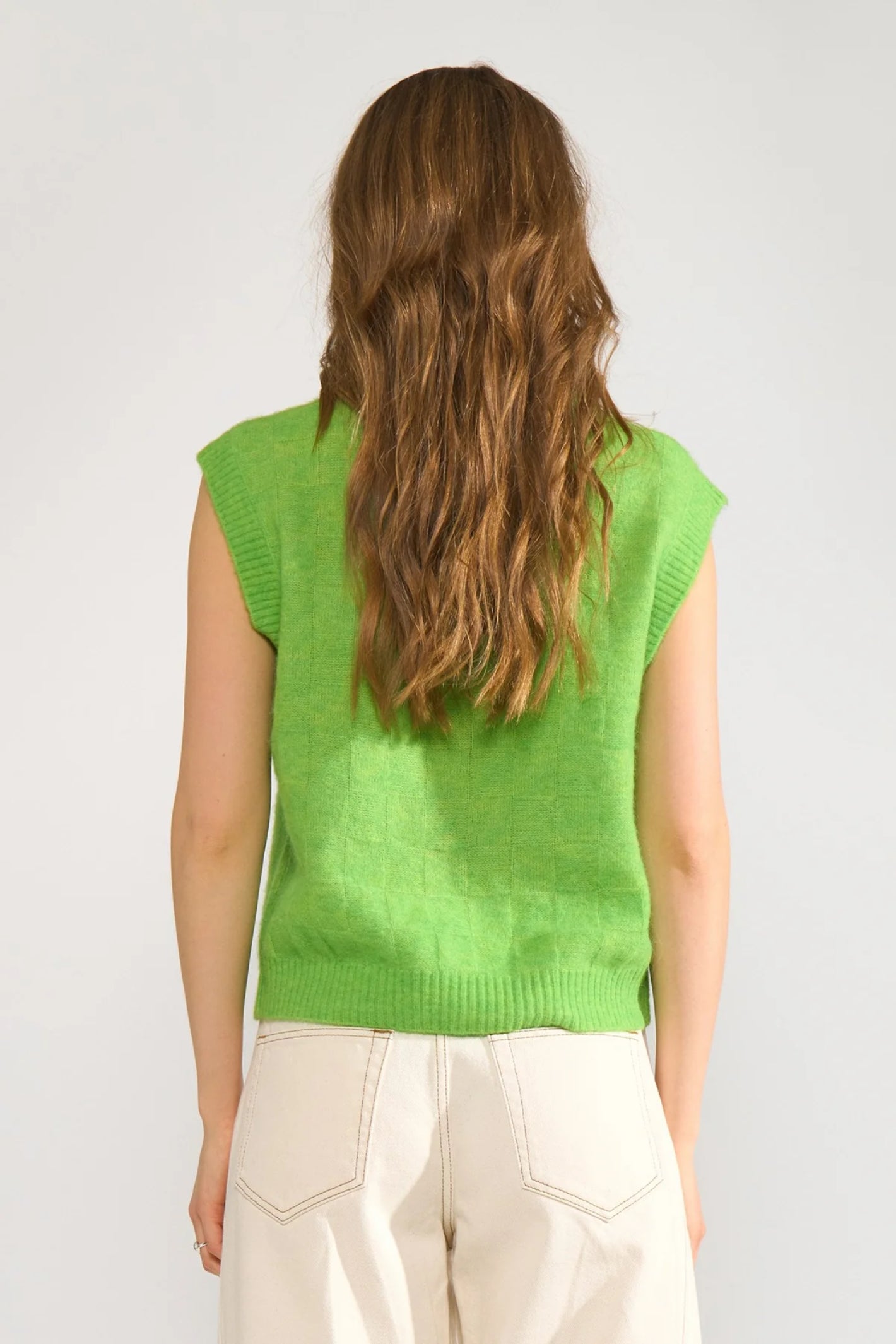 Numph 706928 NURIETTE CHECK VEST – Jasmine Green | Dotique – Dotique