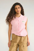 Numph 706928 NURIETTE CHECK VEST – Pink Lady