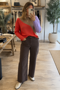 The Nümph 706929 NURITTI Mix Pullover is one of those easy statement knits that does the styling for you. Shop Numph at Dotique.
