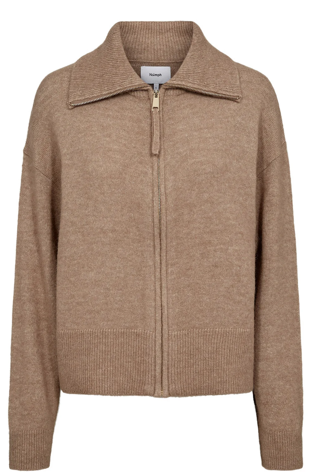 Nümph 707059 NUFUETTE Zip Cardigan – Silver Mink | Dotique