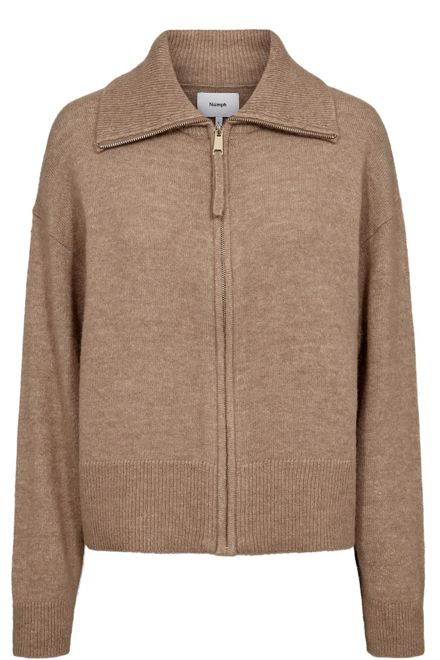 Nümph 707059 NUFUETTE Zip Cardigan – Silver Mink | Dotique