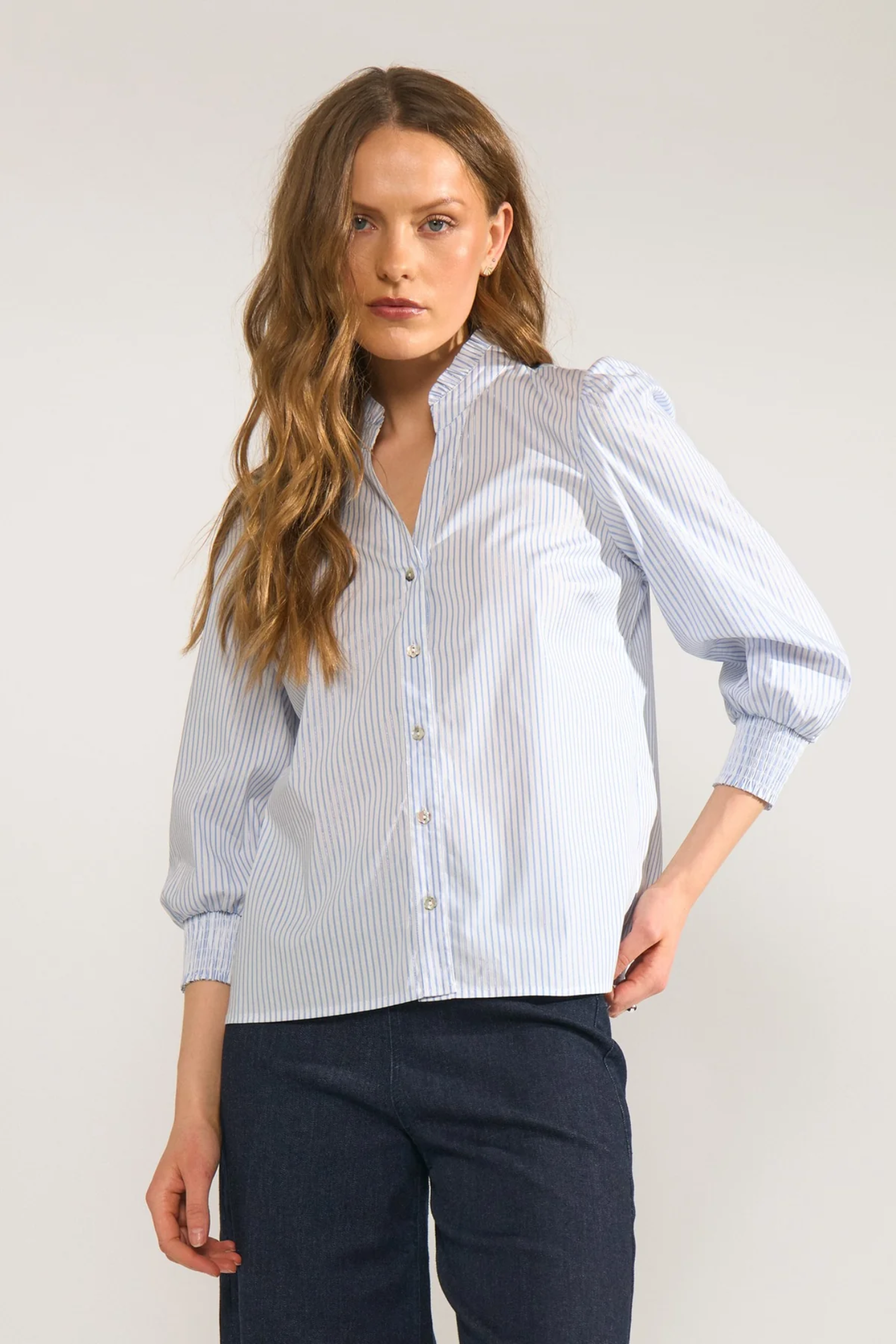 Numph 707070 Nulili Blouse Floaty Blue