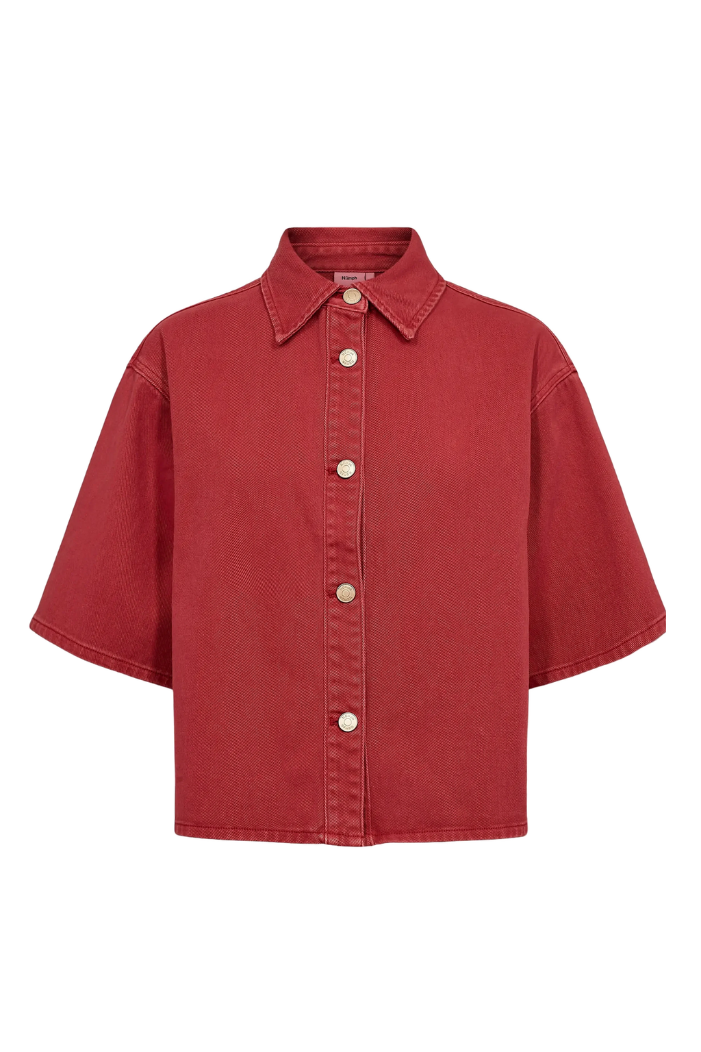 Nümph 707110 NUHAMILTON Shirt – Washed Mulberry Red Denim