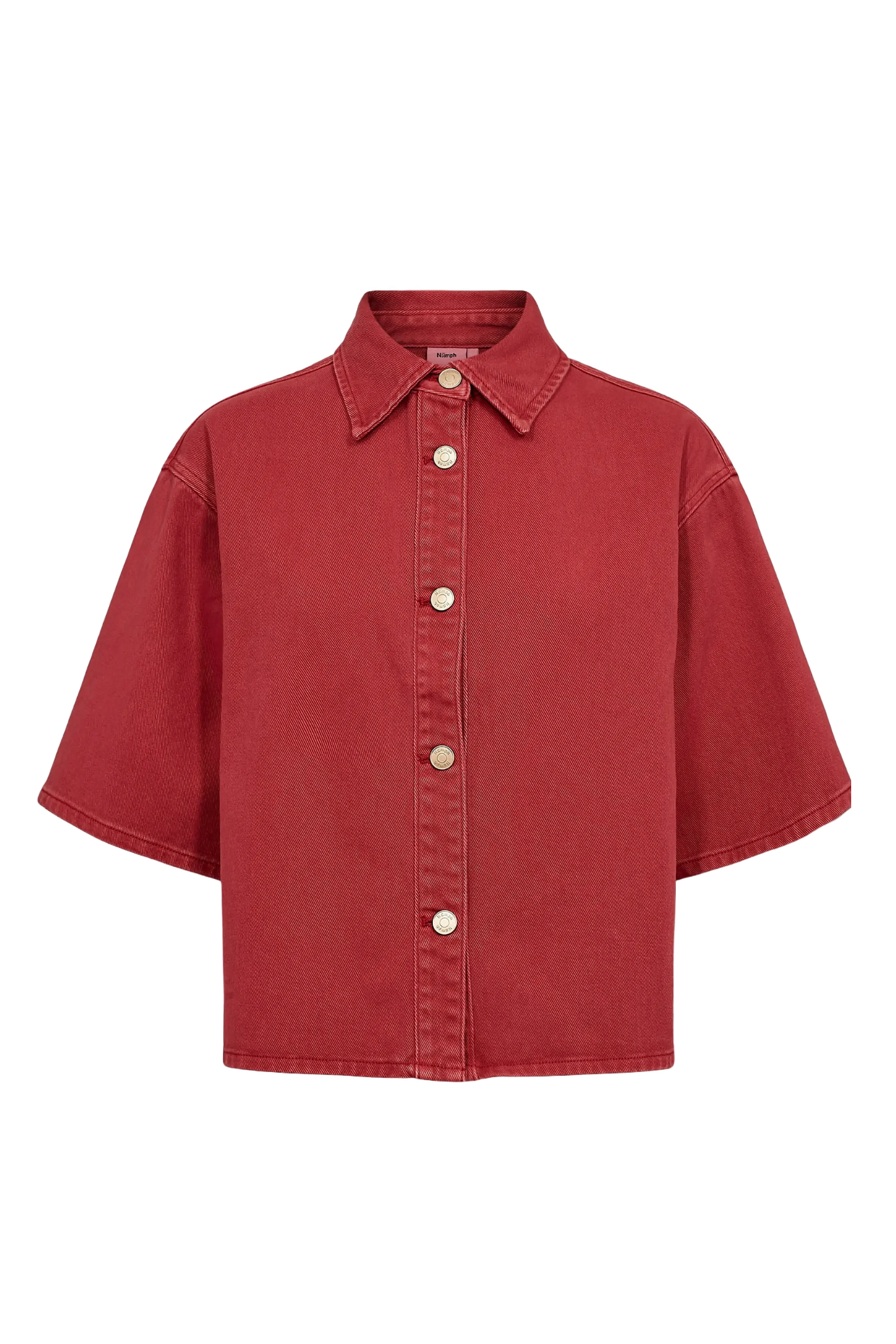 Nümph 707110 NUHAMILTON Shirt – Washed Mulberry Red Denim