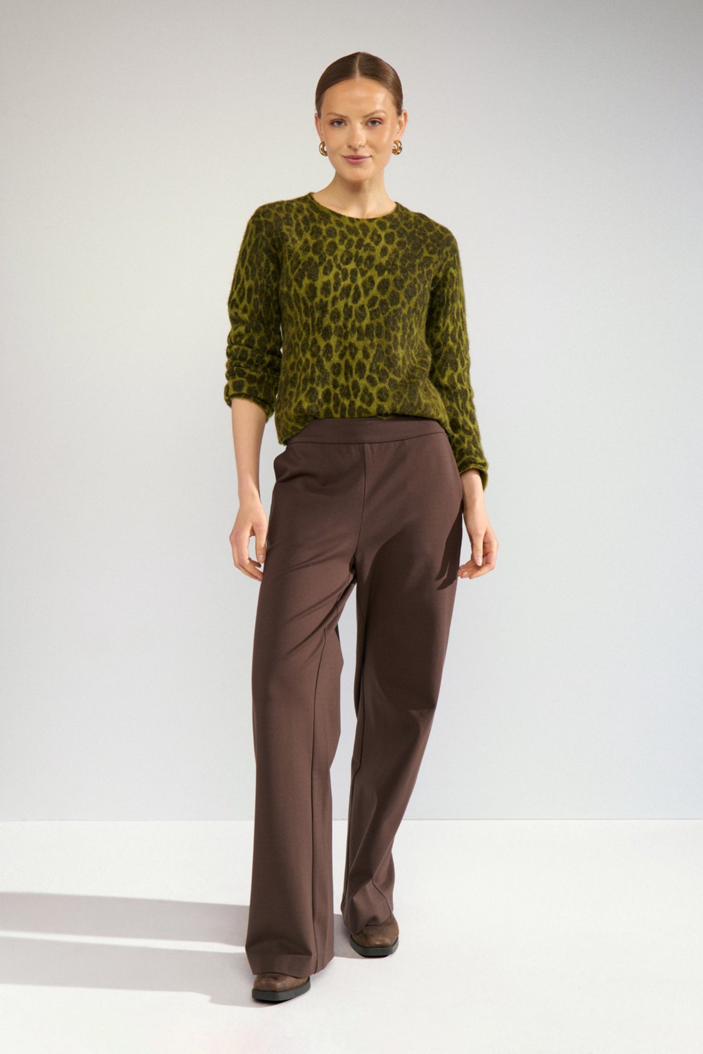 Numph 707215 Nuriette Leo Jumper Calla Green