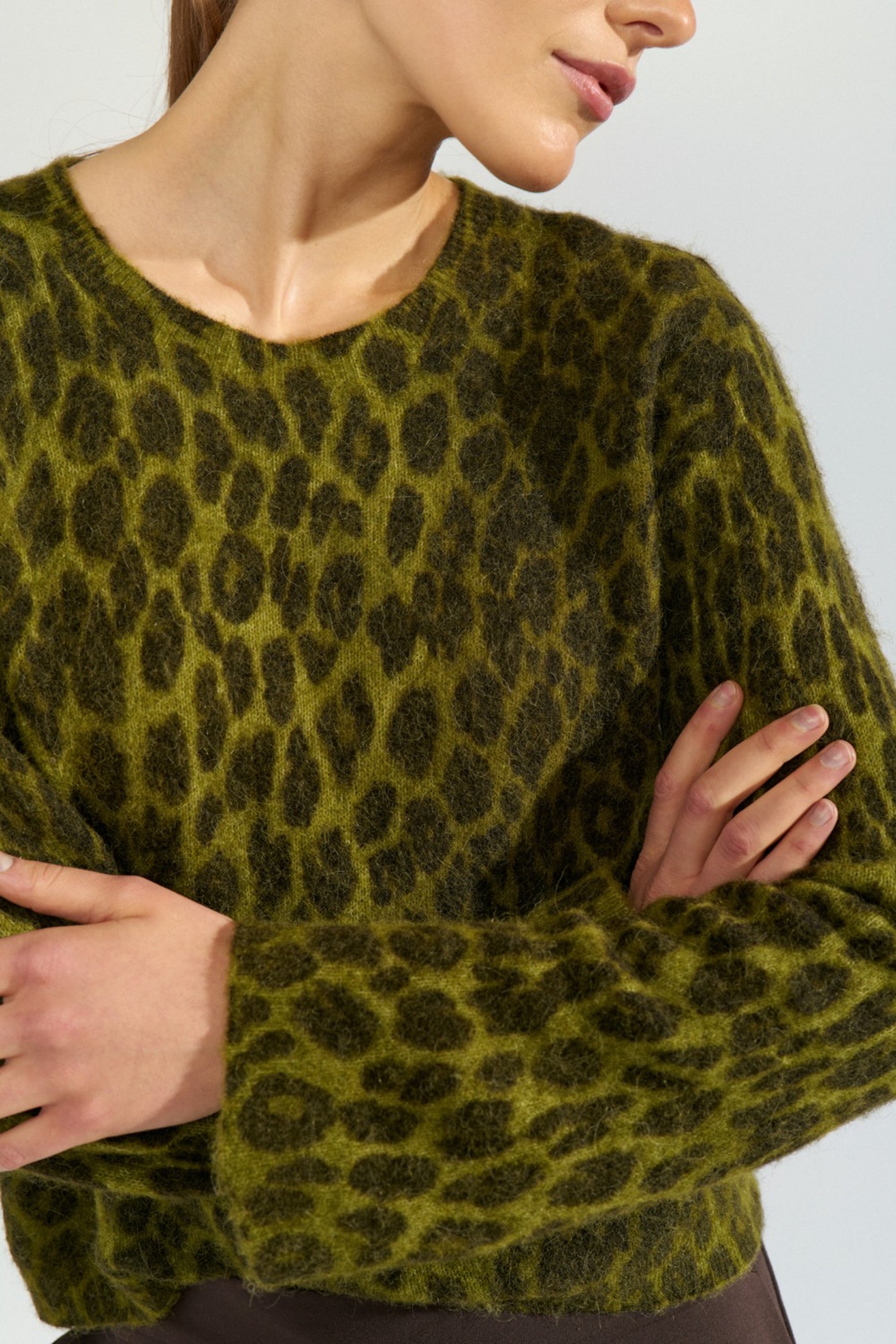 Numph 707215 Nuriette Leo Jumper Calla Green