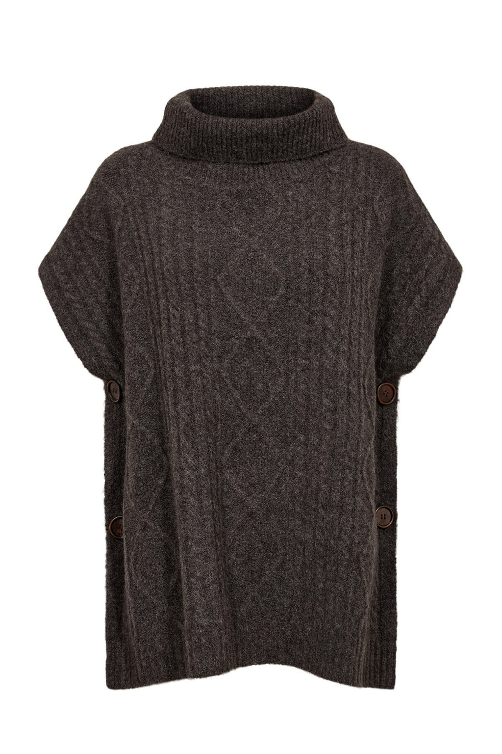 Numph 707241 Nujoline Poncho Black Coffee