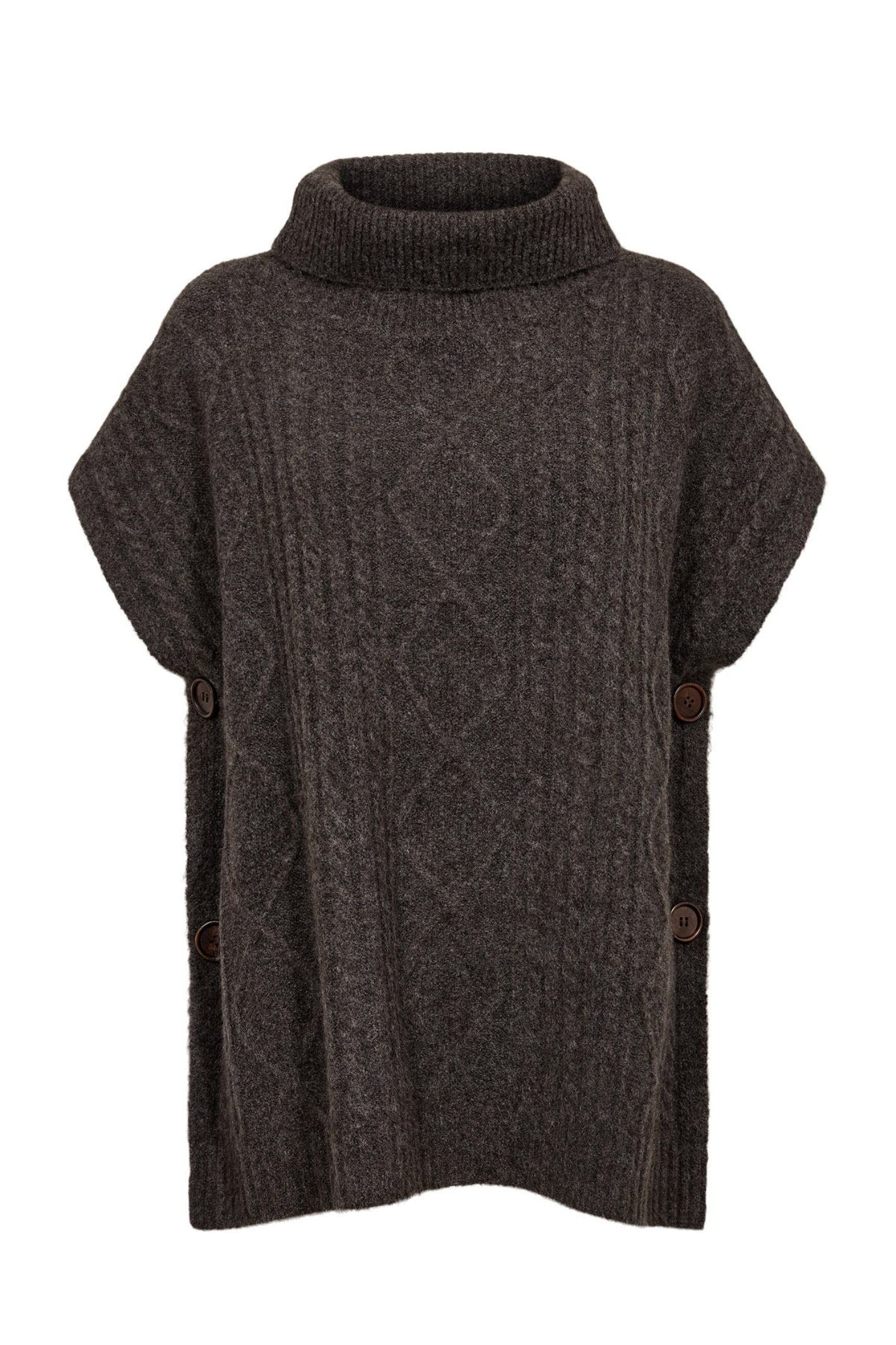Numph 707241 Nujoline Poncho Black Coffee