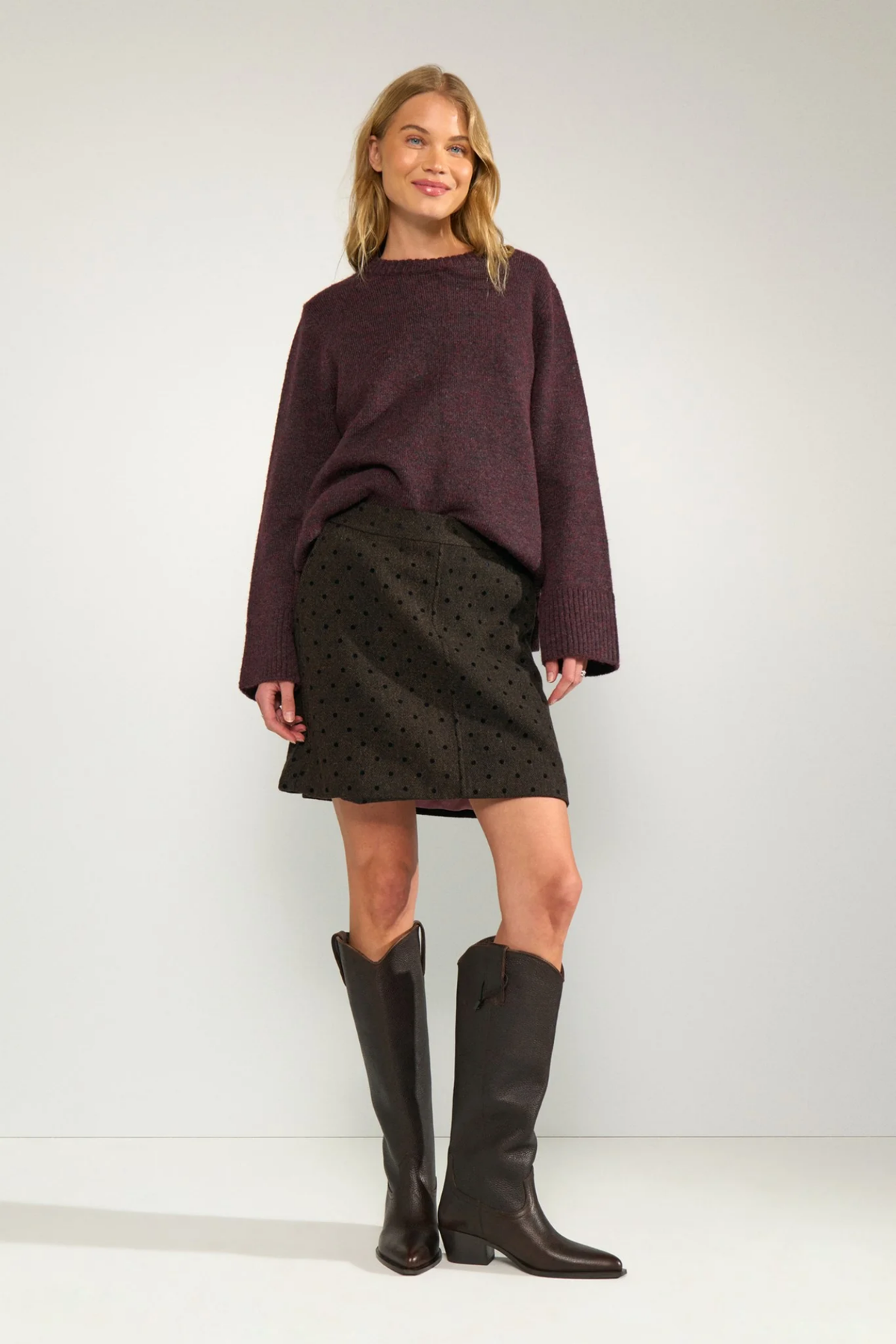 Numph 707271 Nuamia Skirt Black Coffee by Numph Shop Numph at Dotique