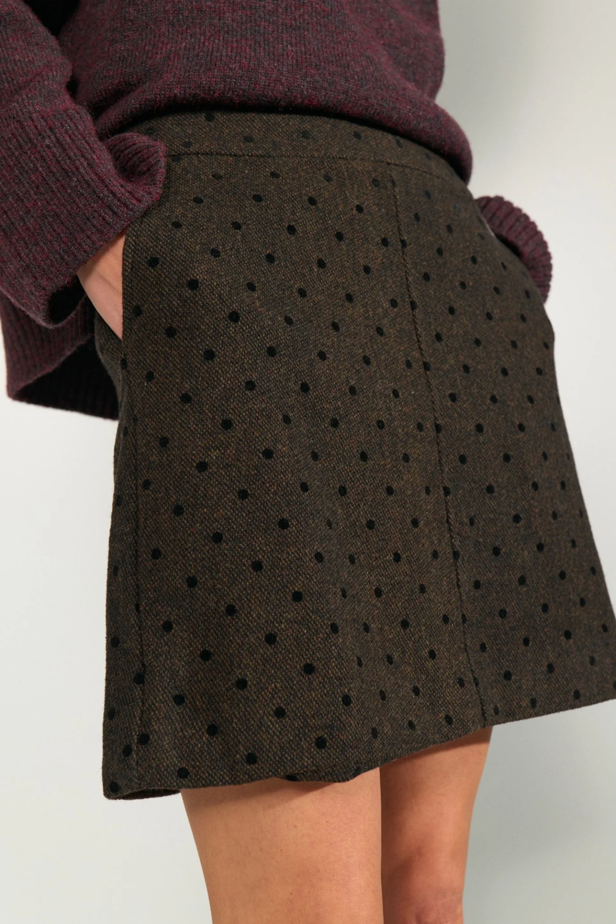 Numph 707271 Nuamia Skirt Black Coffee skirt Shop Numph at Dotique